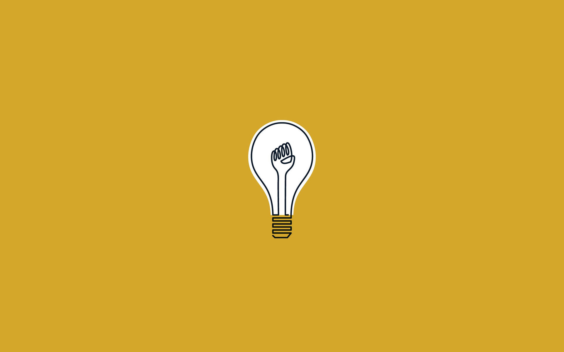 Download Light Bulb Neon Yellow Wallpaper