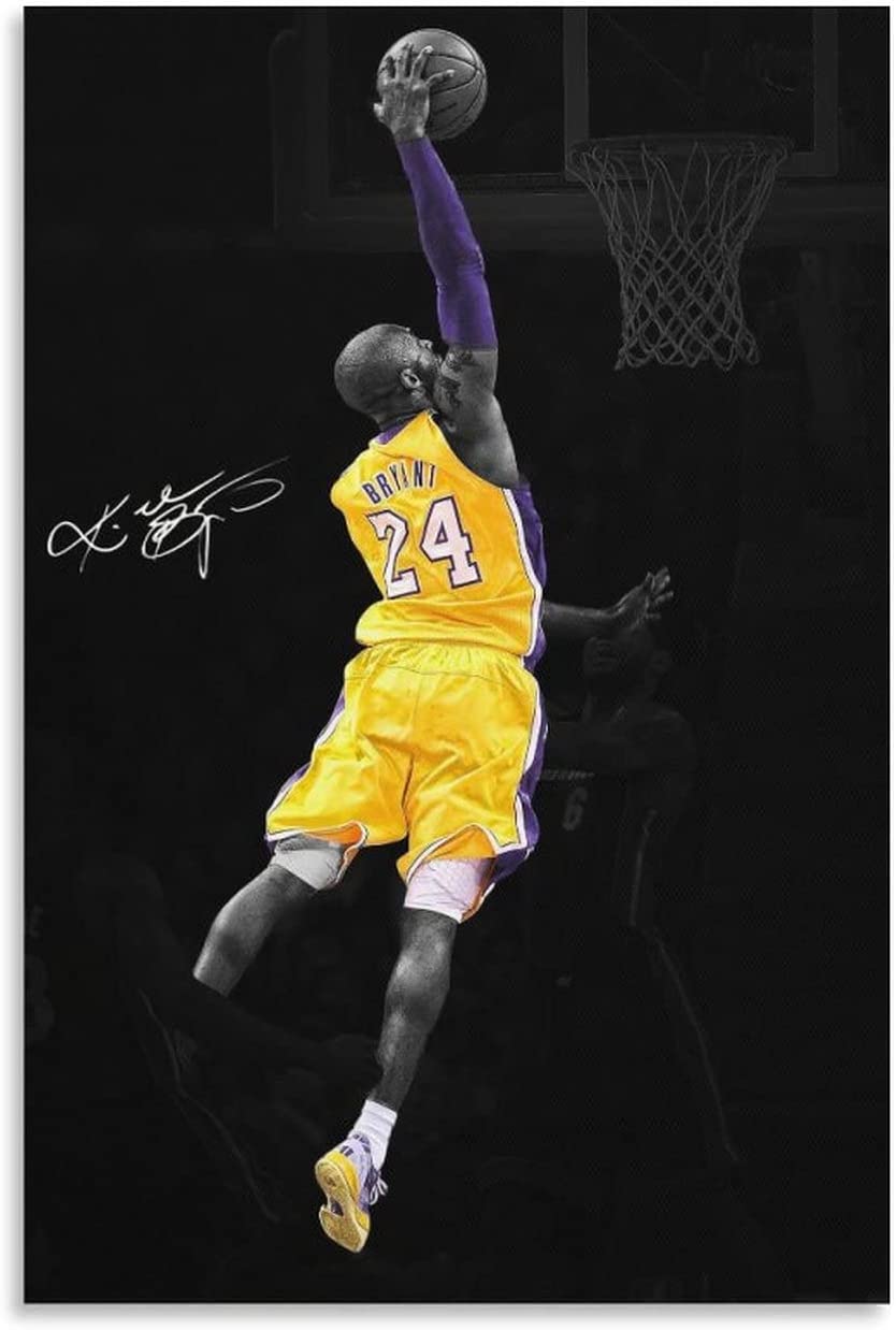 Buy MANF Kobe Bryant Dunk Art Basketball Poster Canvas Wall Art 90S Room Aesthetic Posters 20x30inch50x75cm Online in Brunei. B0B3SXTVGZ