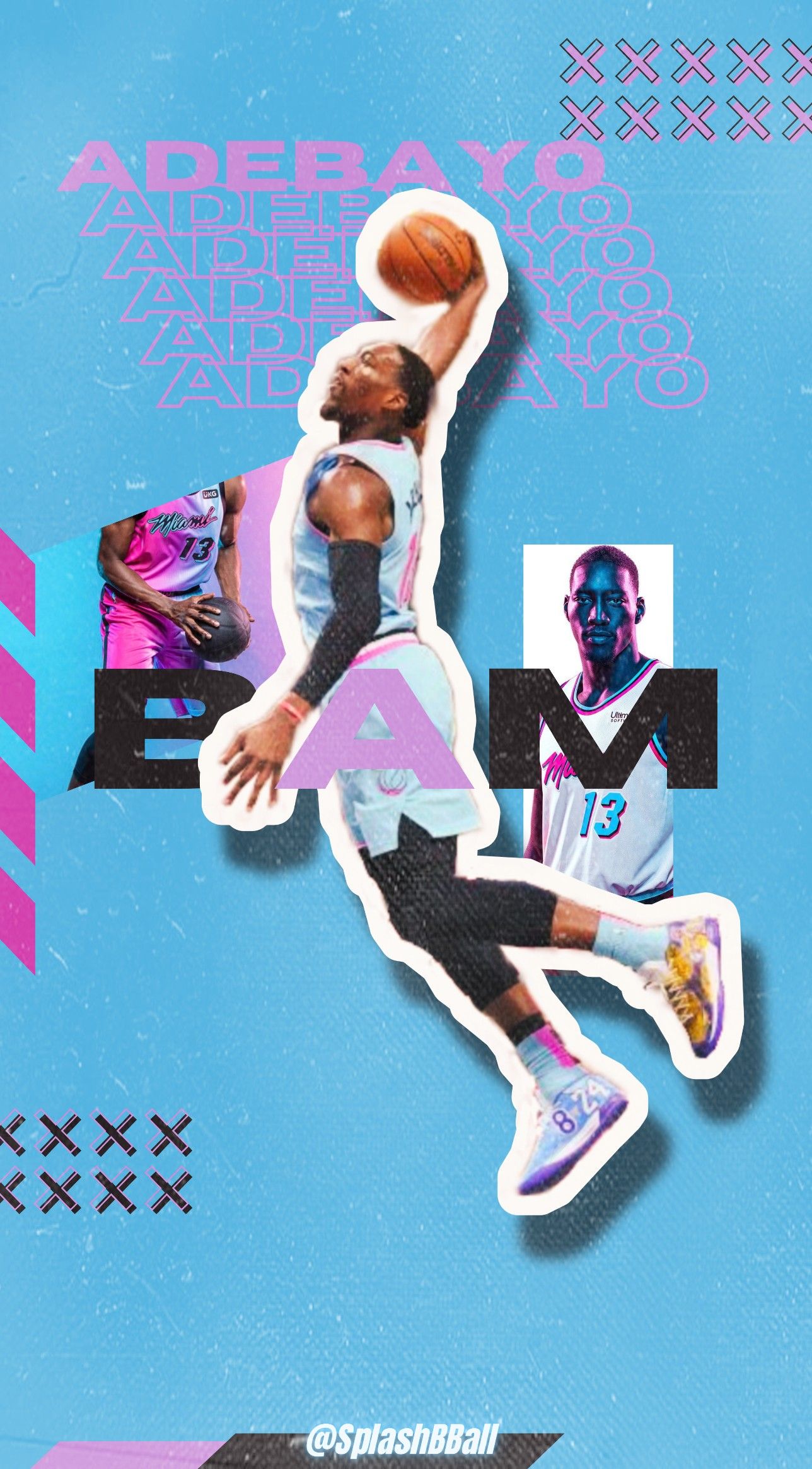 Bam Adebayo Wallpaper. Sports wallpaper, Nba wallpaper, Basketball art