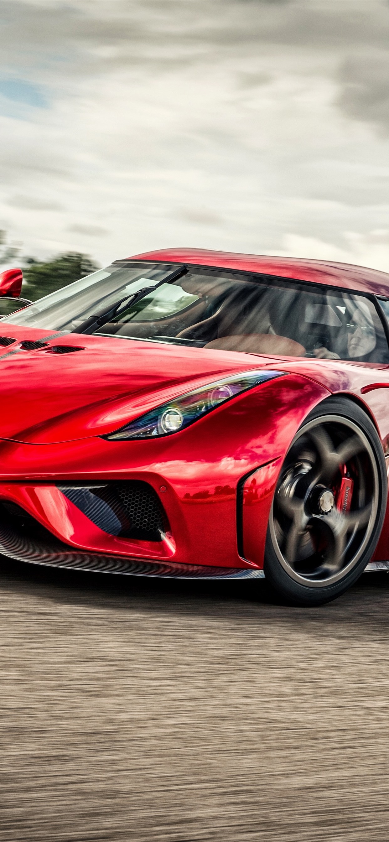 iPhone Wallpaper Koenigsegg Red Supercar Front View Regera Wallpaper For Android