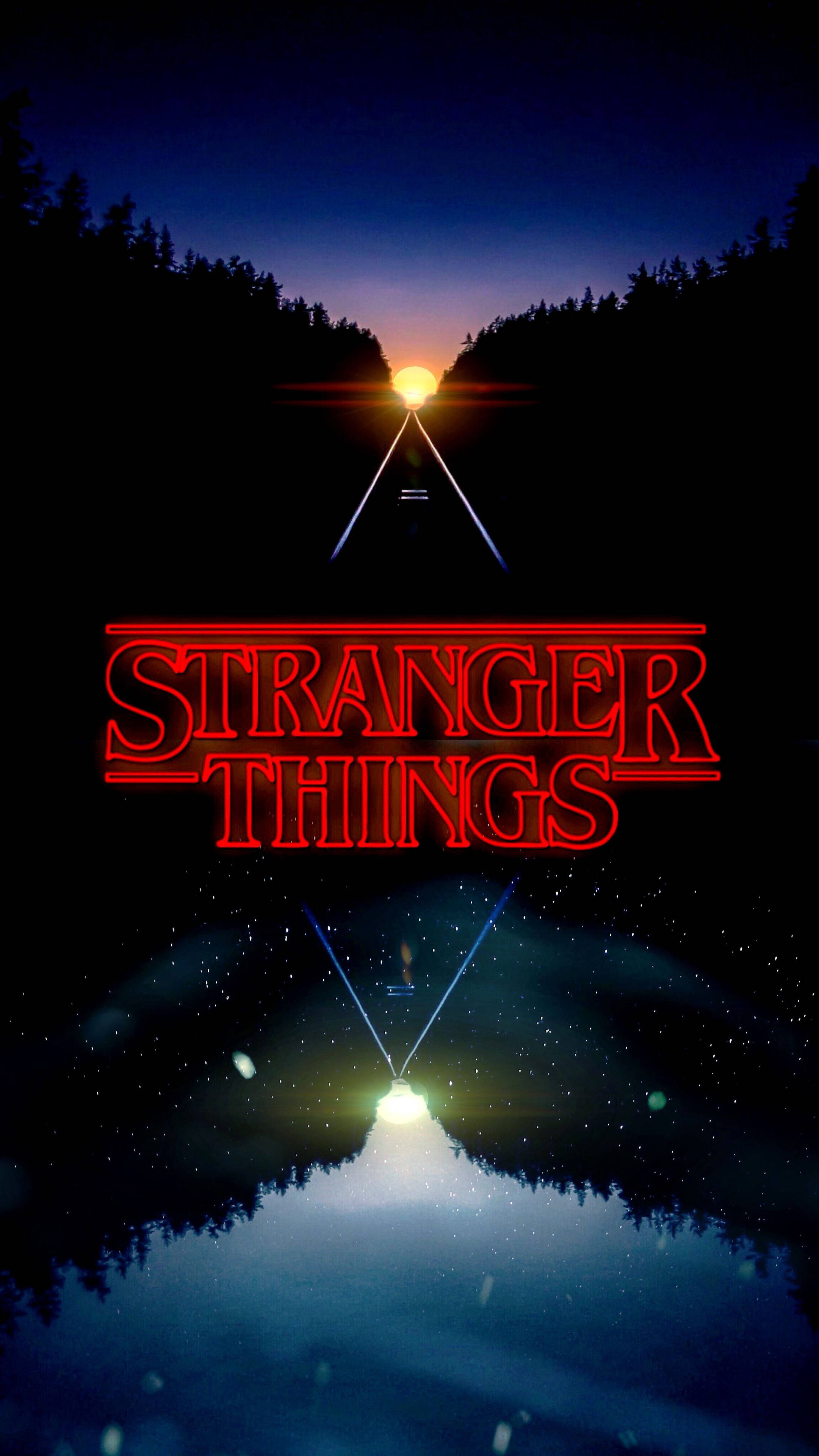 Download Stranger Things Sunset Poster Wallpaper