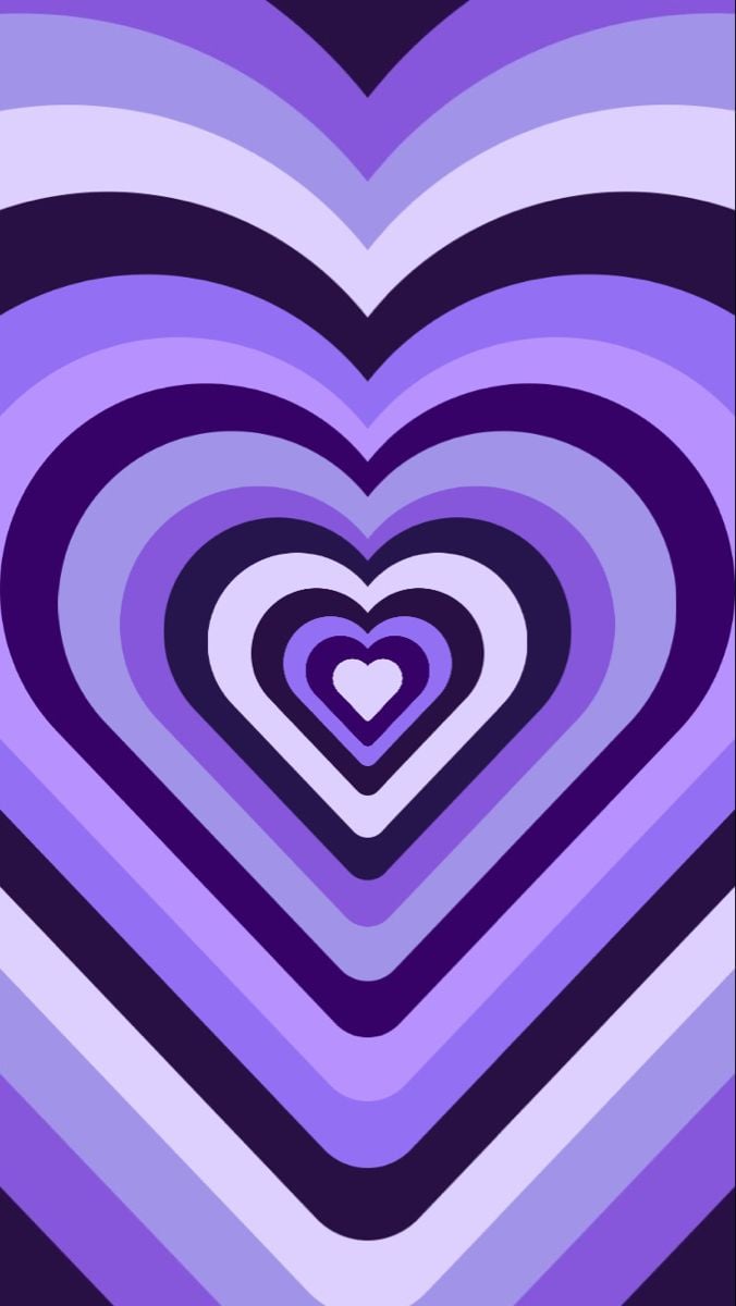 Purple Heart Wallpaper 4K Water Waves Stars Chain 2410