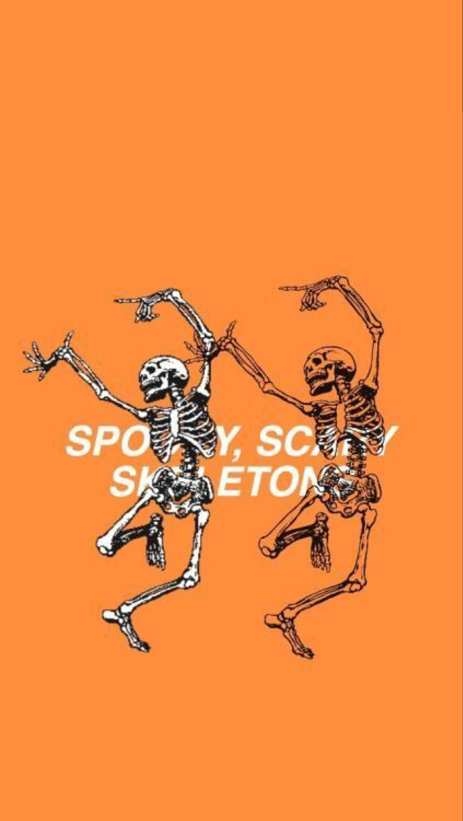 Spooky Scary Skeletons. Aesthetic lockscreens, Fall wallpaper, Halloween painting
