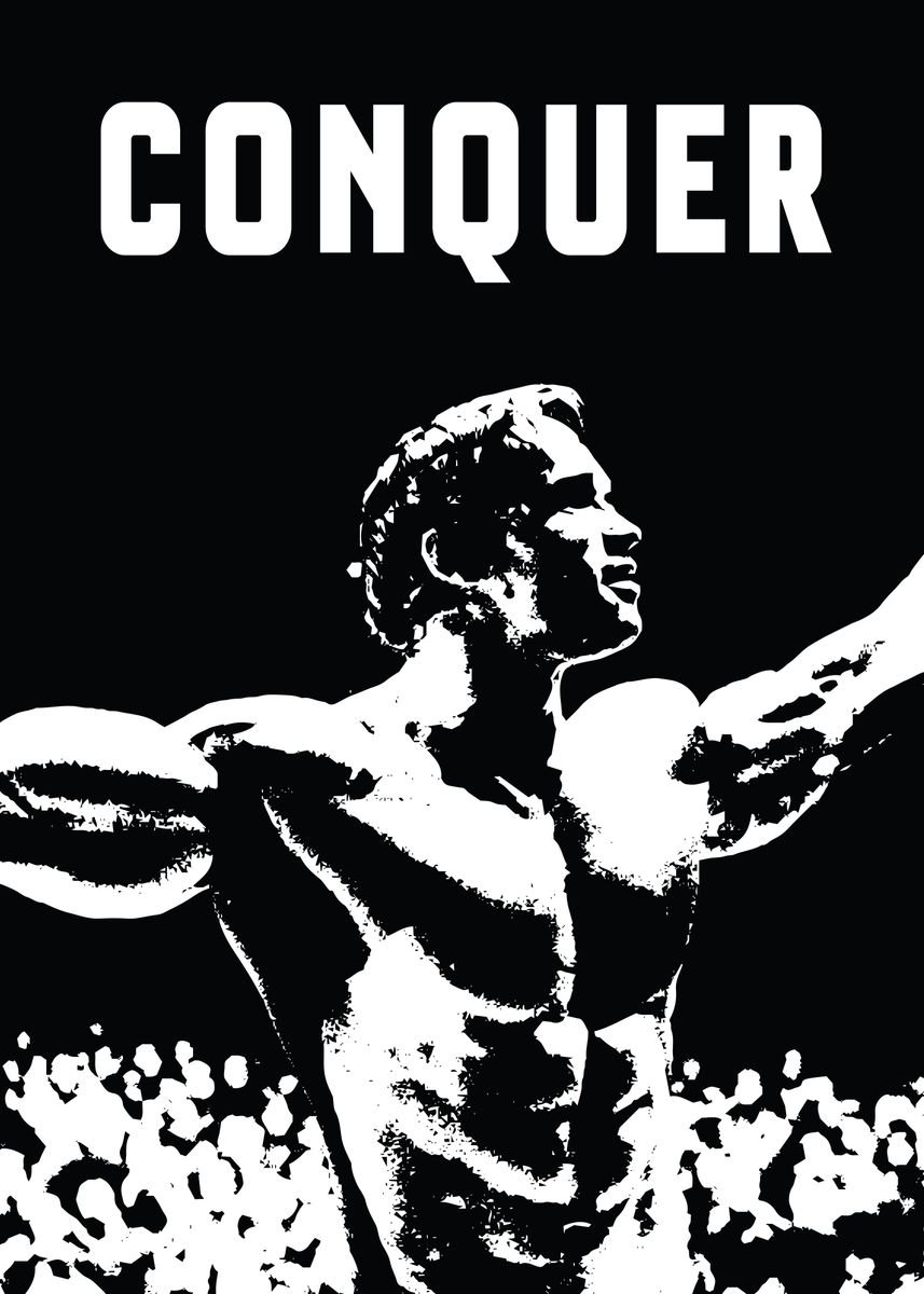 Arnold Conquer Arnold 'Conquer' Vinyl Bumper Sticker - 5\" Decal Arnold Is Numero Uno