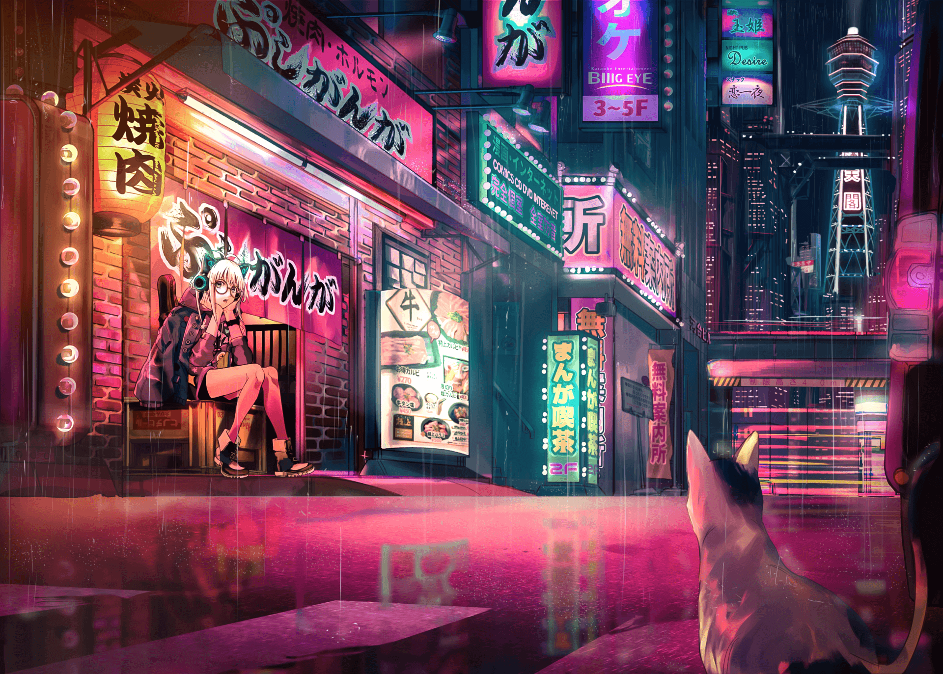 Chill Anime City Aesthetic Wallpaper Free Chill Anime City Aesthetic Background