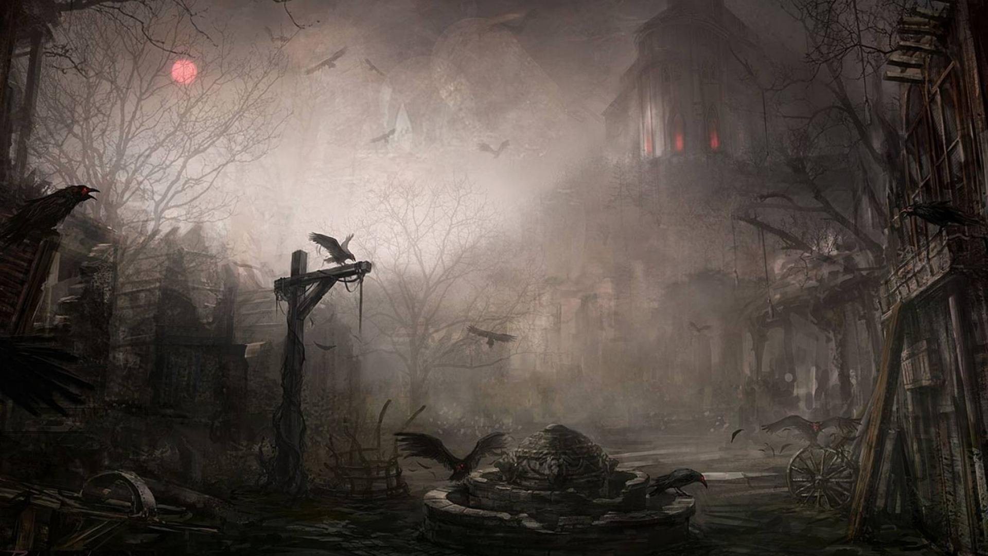 dark village gothic ghost Wallpaper HD / Desktop and Mobile Background