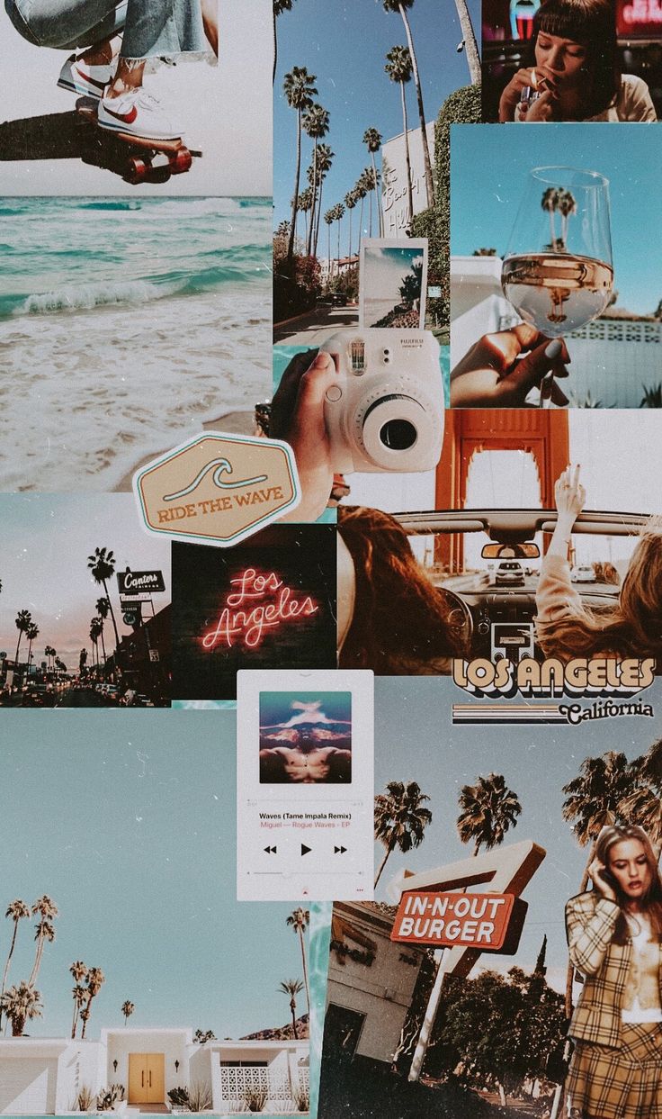 California Dreamin' Collage. California wallpaper, Phone wallpaper, Wallpaper