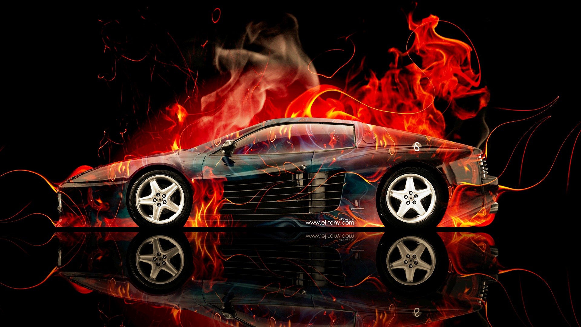Design Talent Showcase Tony.com Brings Sensual Elements Fire And Water To YOUR Car Wallpaper 8