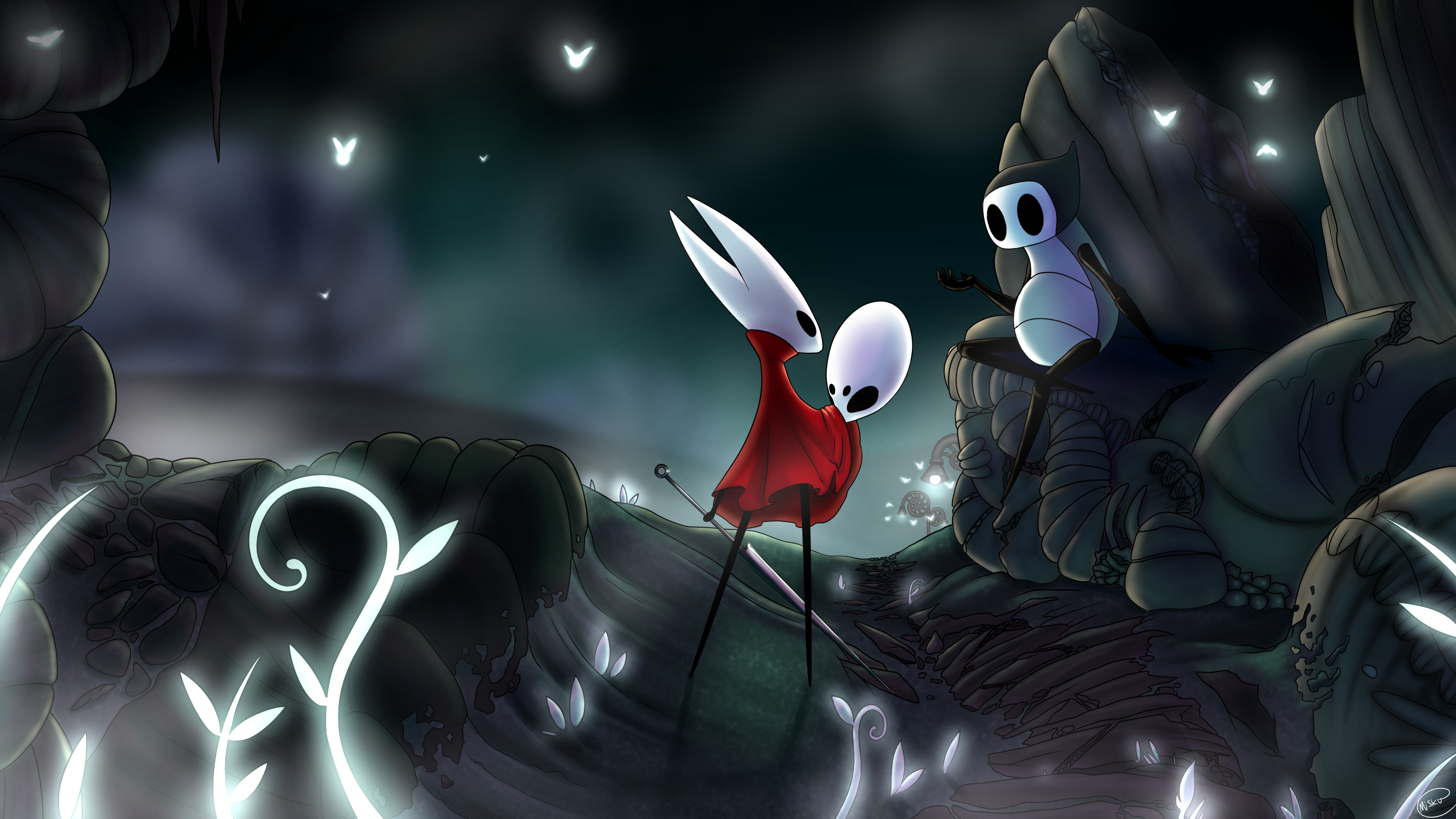 Hollow Knight новый год арт