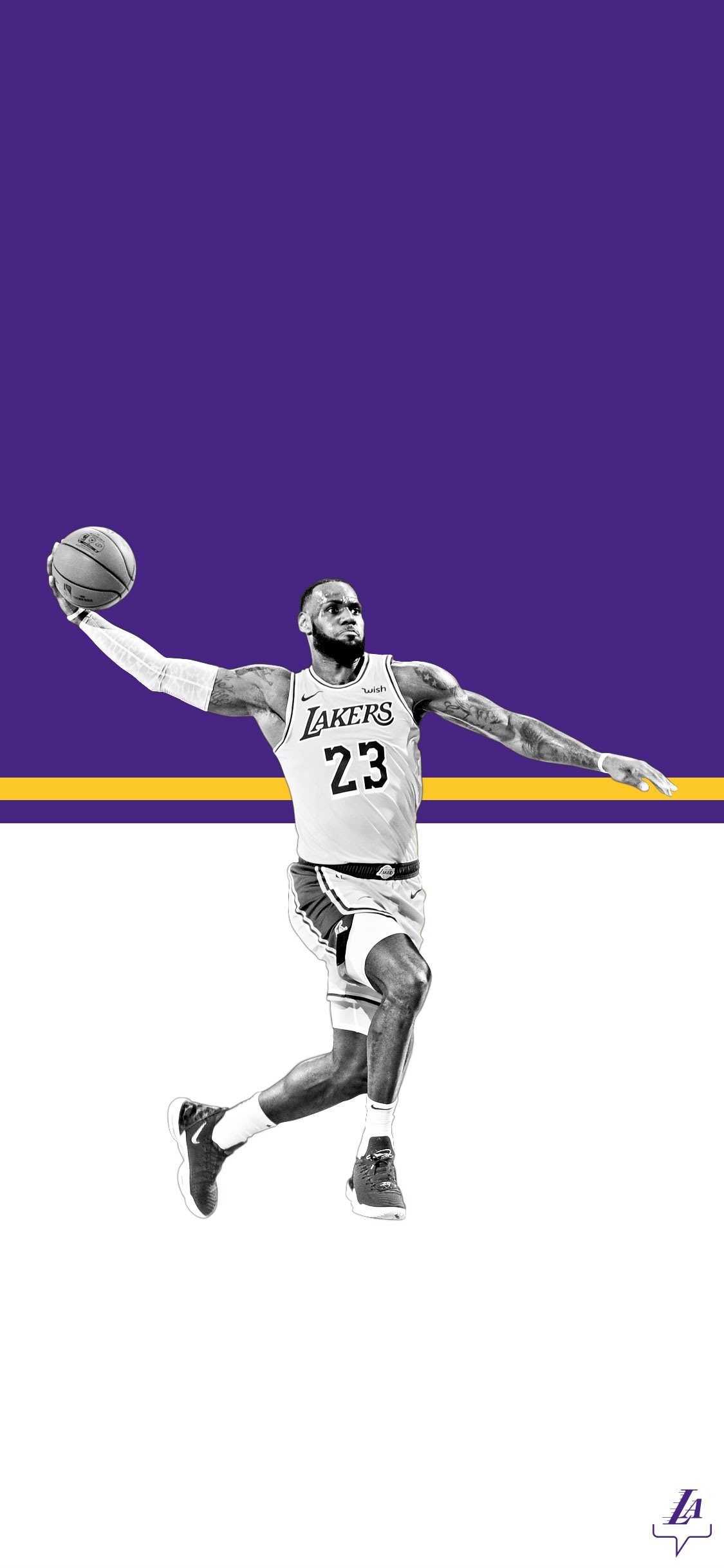 Lakers and Infographics iPhone X Wallpaper Free Download