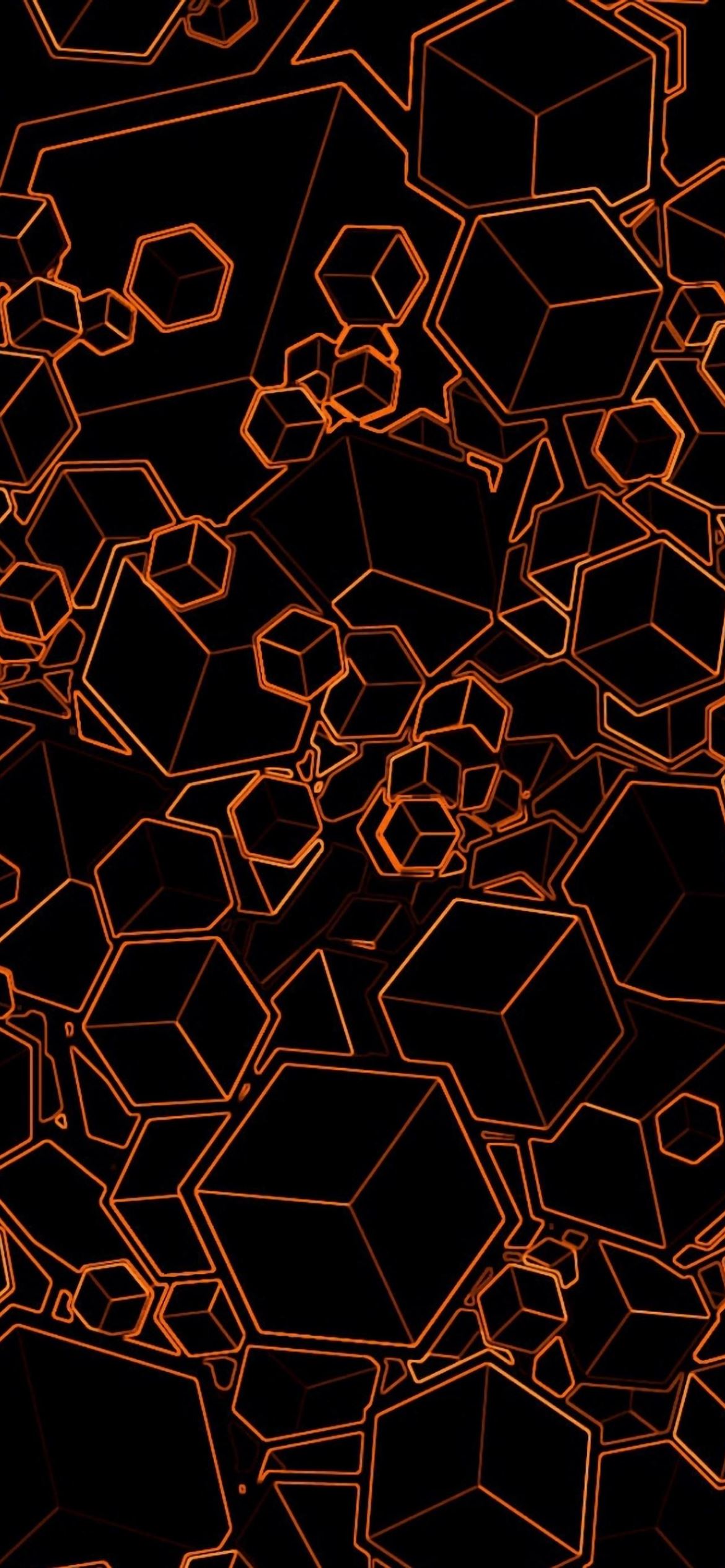 Orange Cubes iPhone Wallpaper Free Download