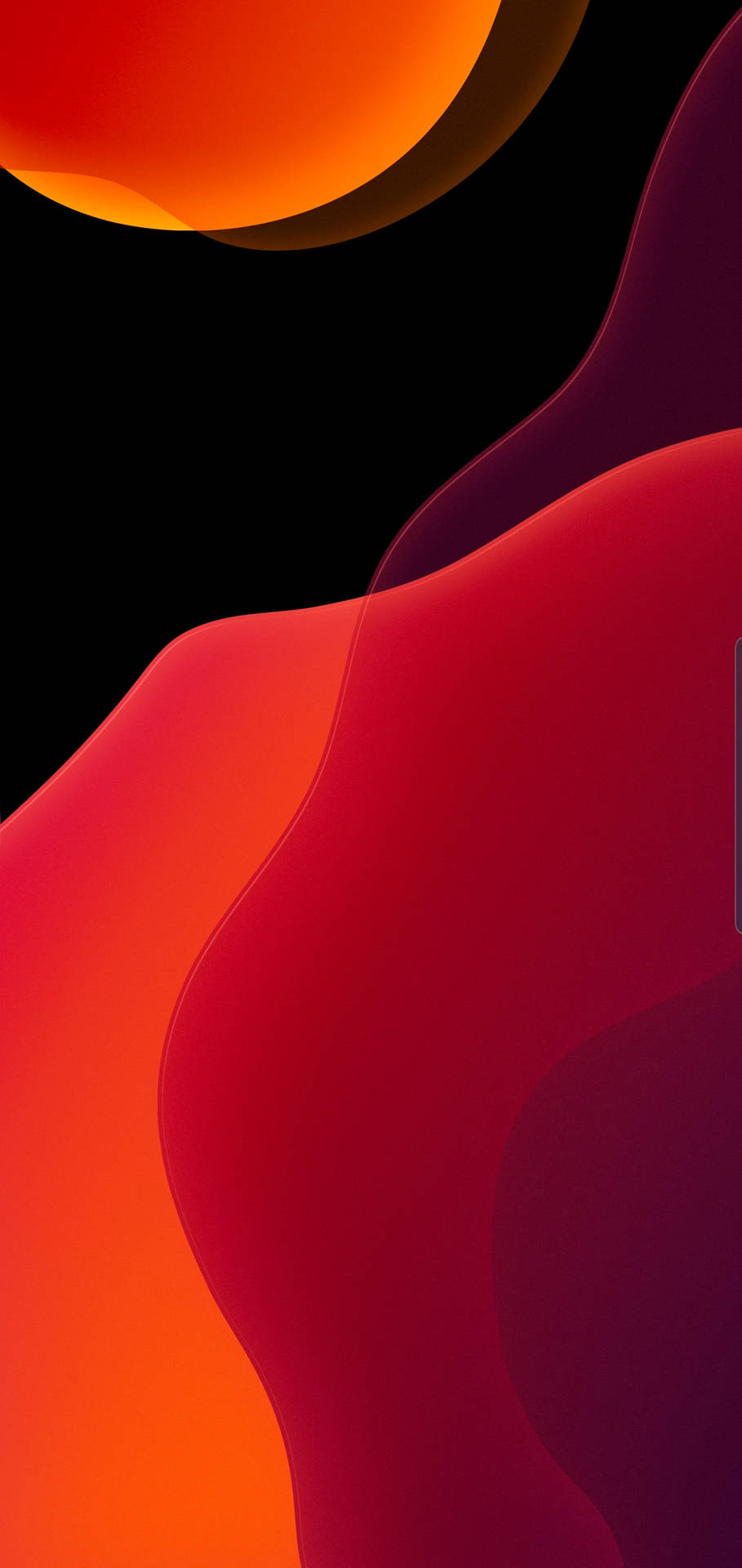Download iPhone 13 Ios Red Orange Abstract Wallpaper