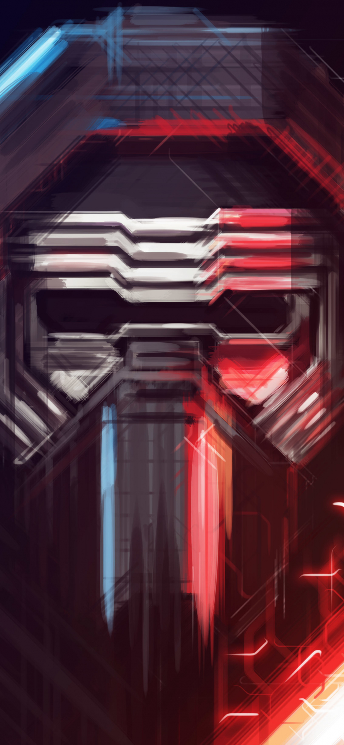 Download kylo ren, star wars, villain, art 1125x2436 wallpaper, iphone x, 1125x2436 HD image, background, 10432