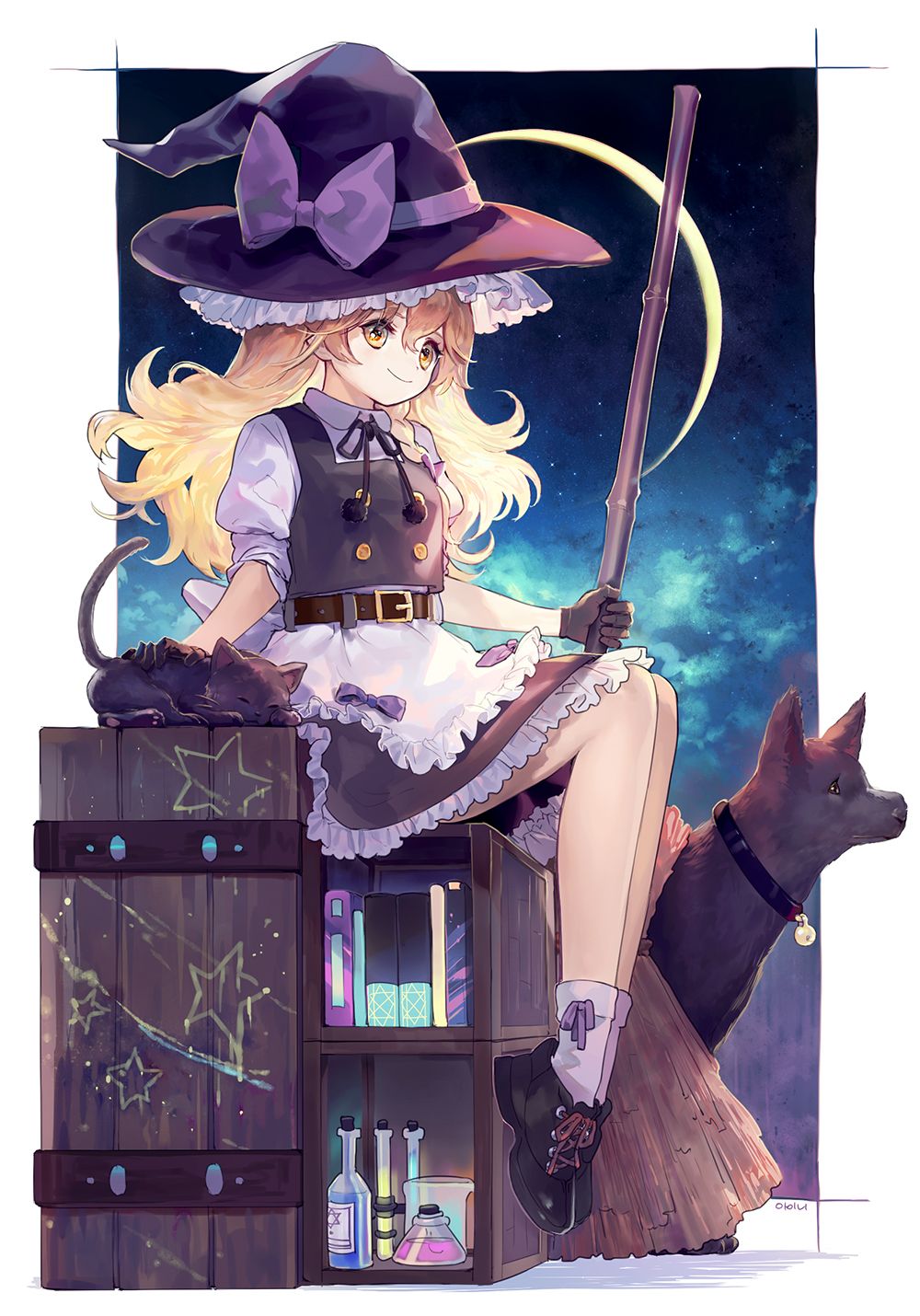 Touhou Project- Marisa Kirisame artwork by Ainy. Anime, Anime image, Mobile wallpaper