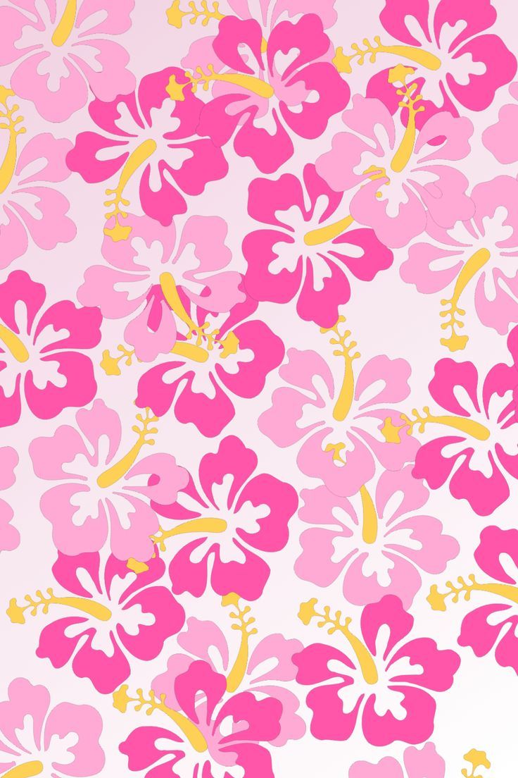 Hibiscus flower wallpaper. Vintage flowers wallpaper, Cute patterns wallpaper, Preppy wallpaper