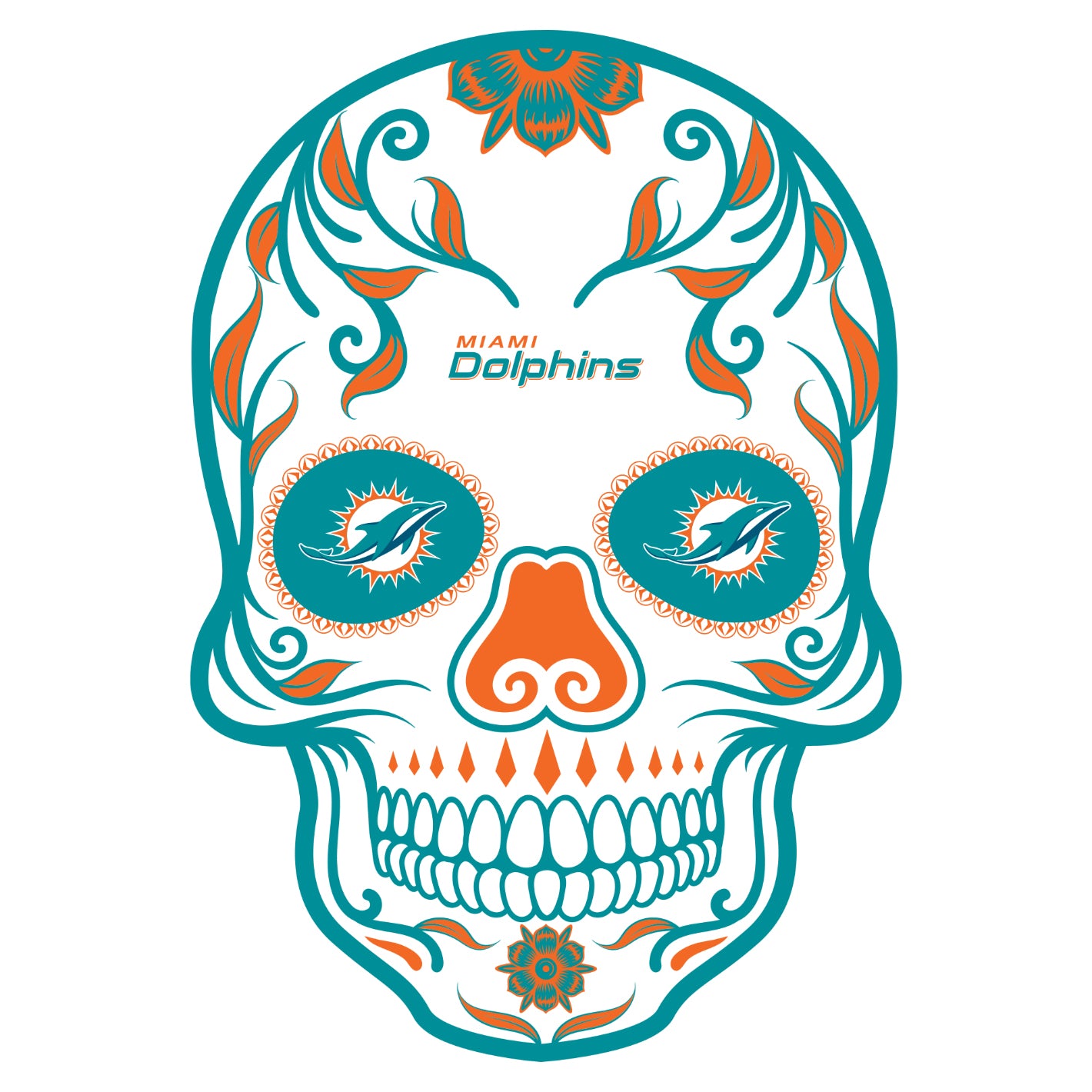 Miami Dolphins: 2022 Skull Outdoor Logo Licensed NFL Outd