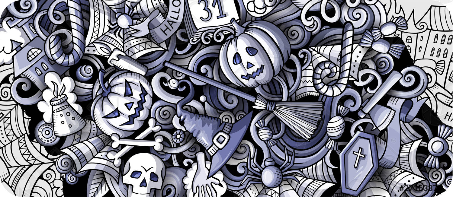 Halloween Doodles Wallpapers Wallpaper Cave