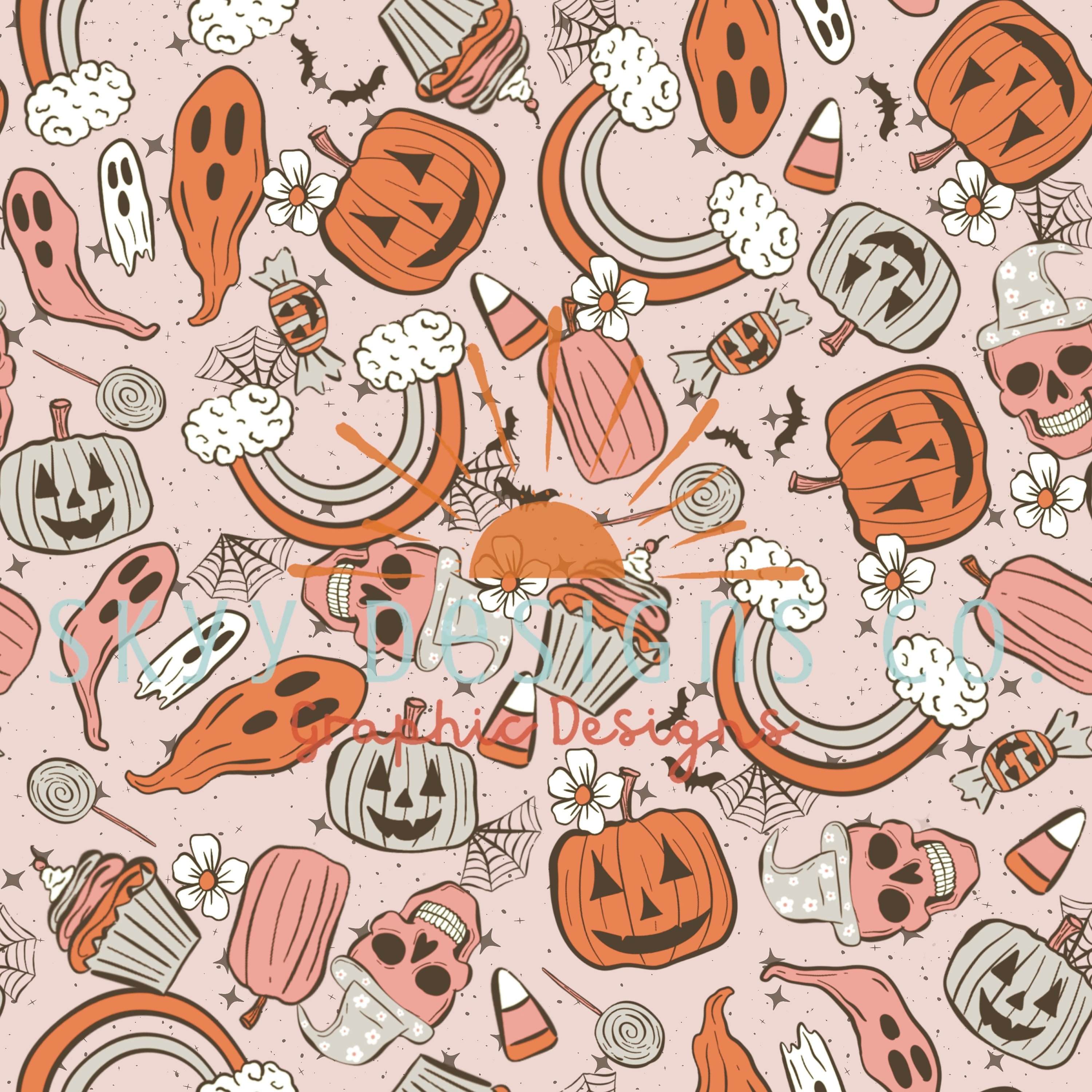 Pastel Orange Halloween Wallpapers Wallpaper Cave