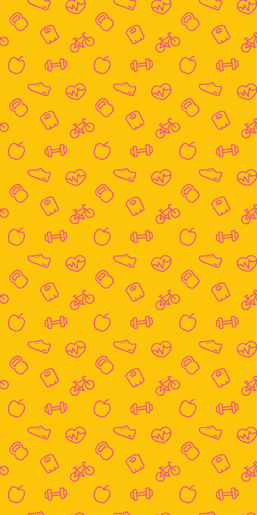 Doodle health and fitness icons kitchen Themed wallpaper