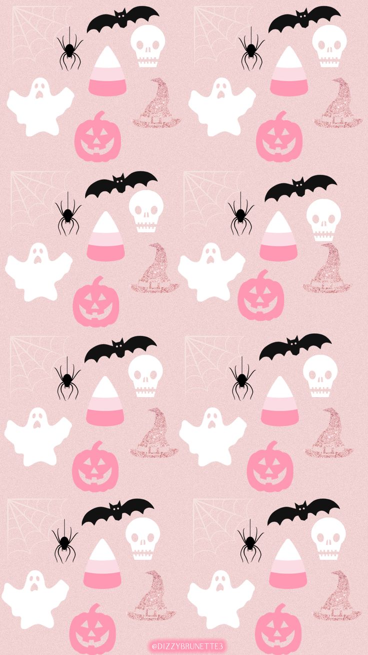 More Cute Halloween Wallpaper!. Halloween wallpaper iphone, Pink wallpaper iphone, Cute fall wallpaper