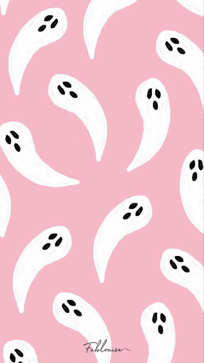 pink ghosts wallpaper. Halloween achtergronden, Leuk behang, Roze wallpaper iphone