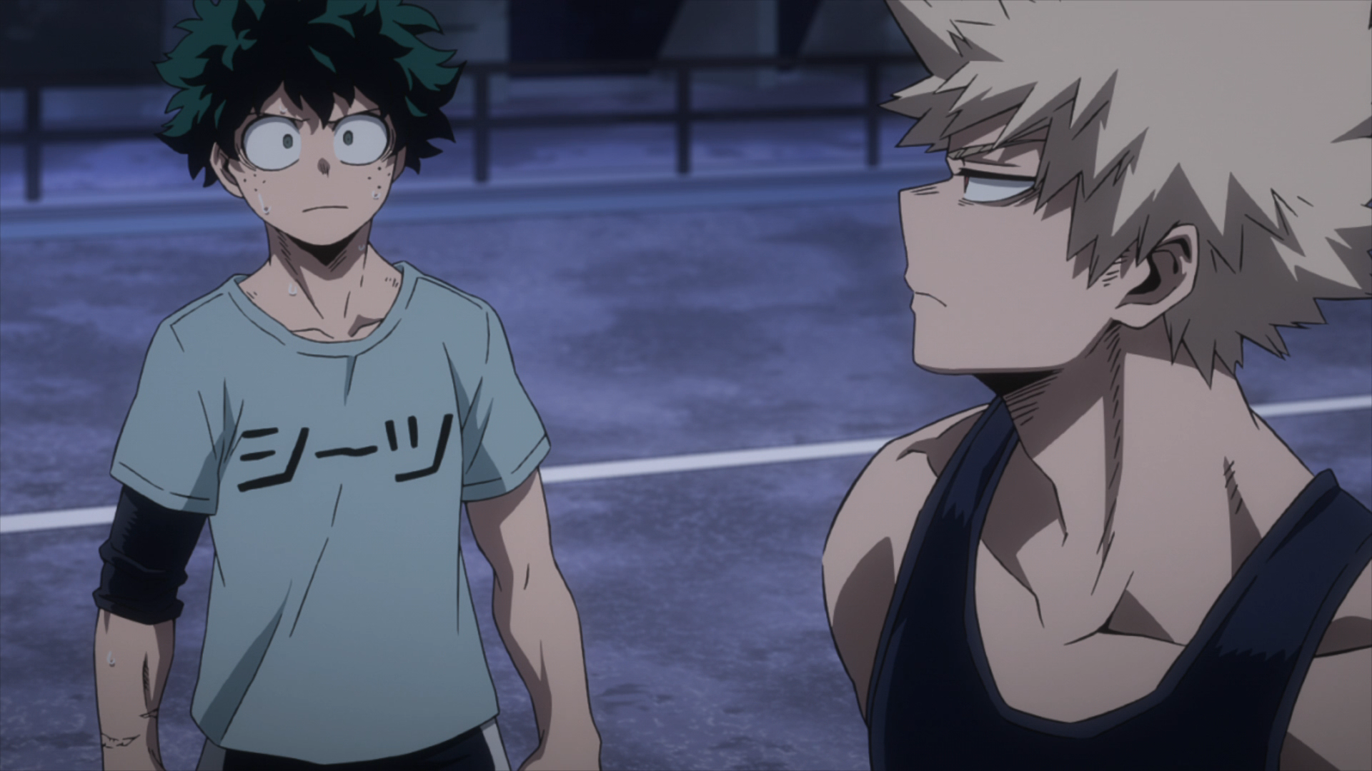 Izuku Midoriya vs. Katsuki Bakugo. My Hero Academia