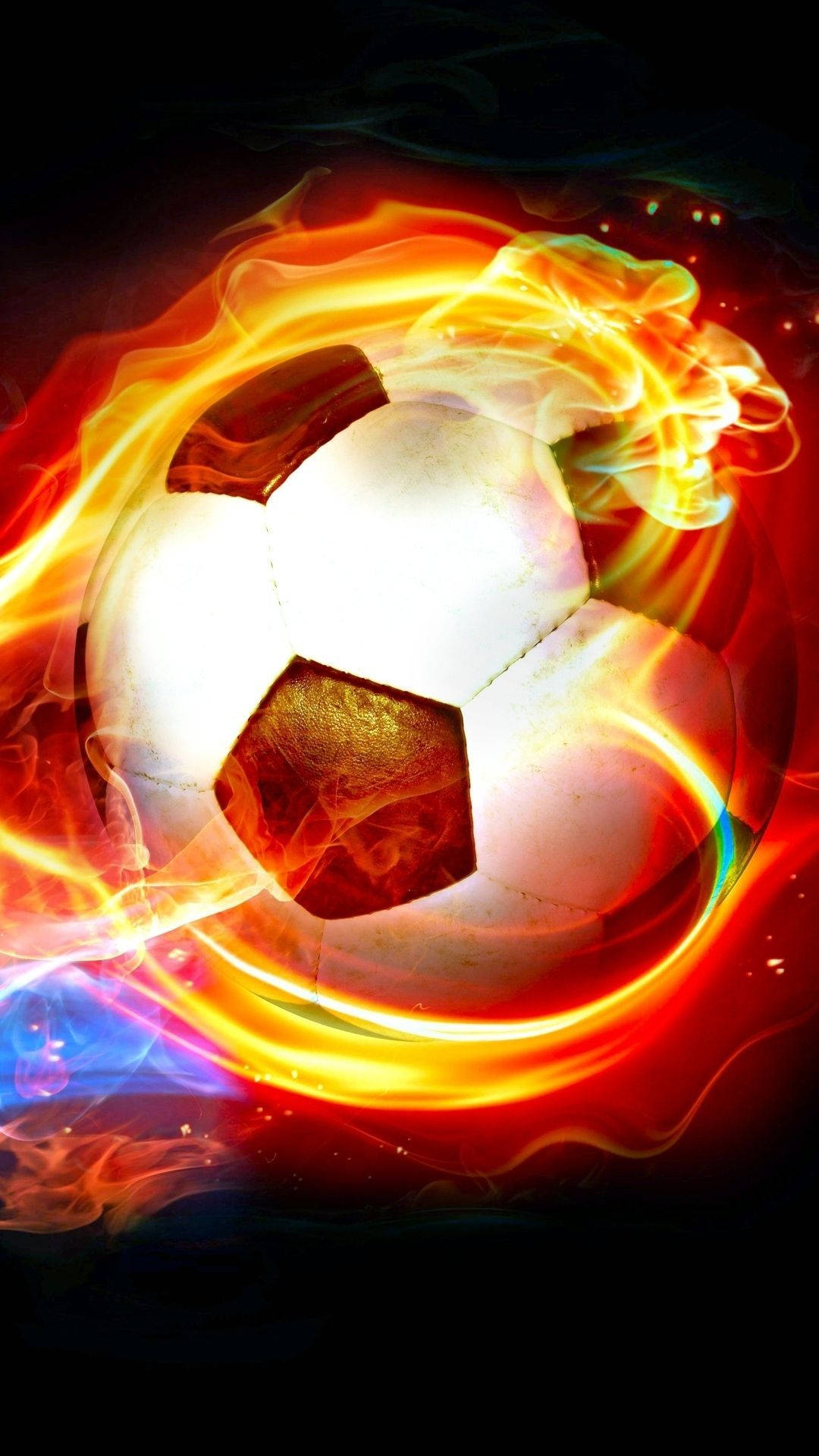 Download Flaming Soccer Ball Wallpaper