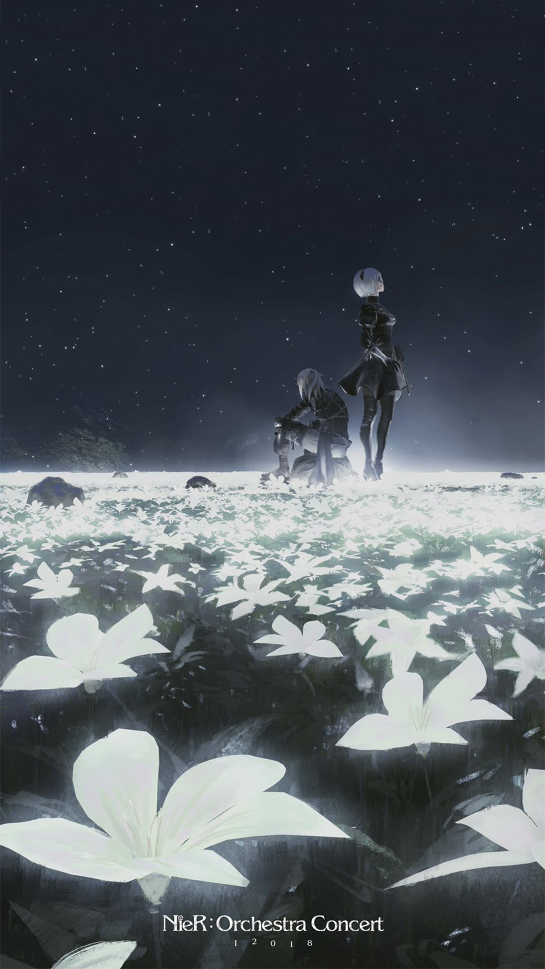 I made a fullscreen version of the NieR: Orchestra artwork for phone wallpaper