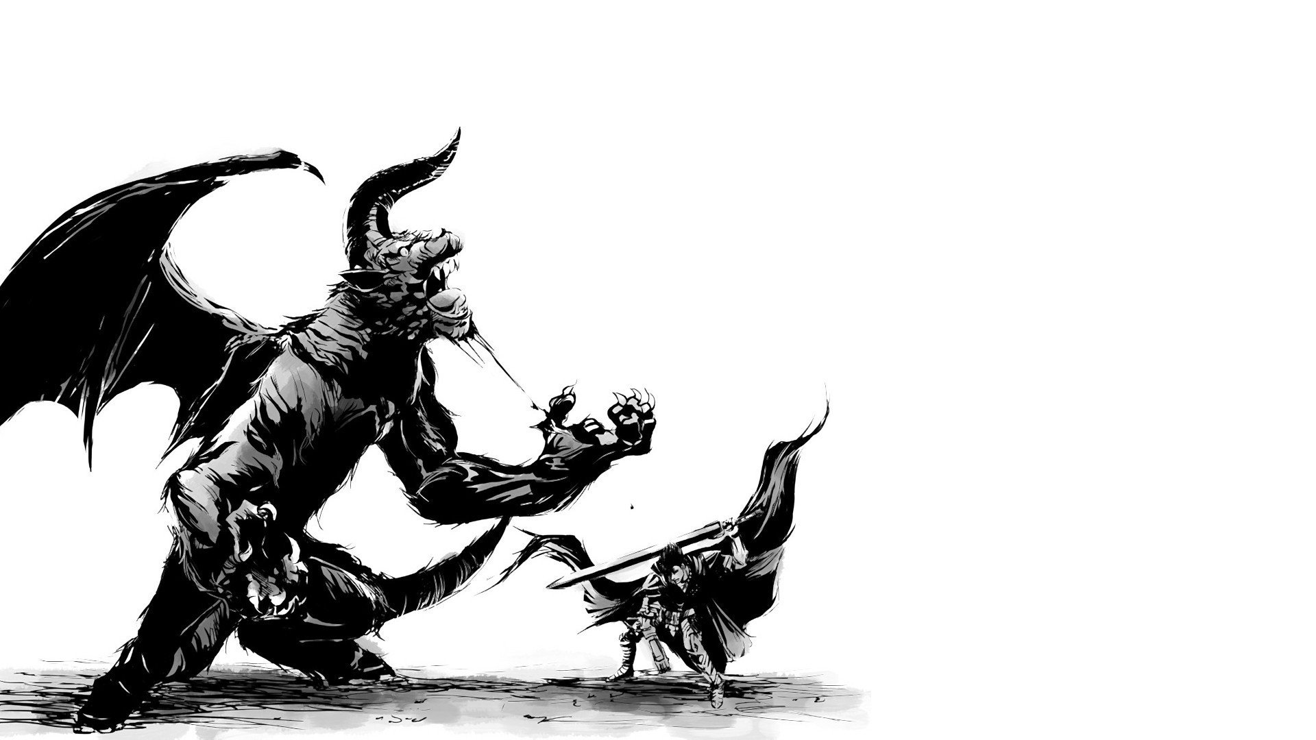 creature, anime, monochrome, Berserk