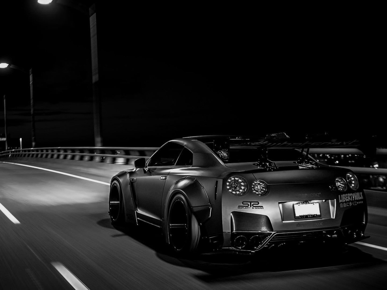 Wallpaper Black Coupe, Tuning, Nissan Skyline Gt R R35 • Wallpaper For You
