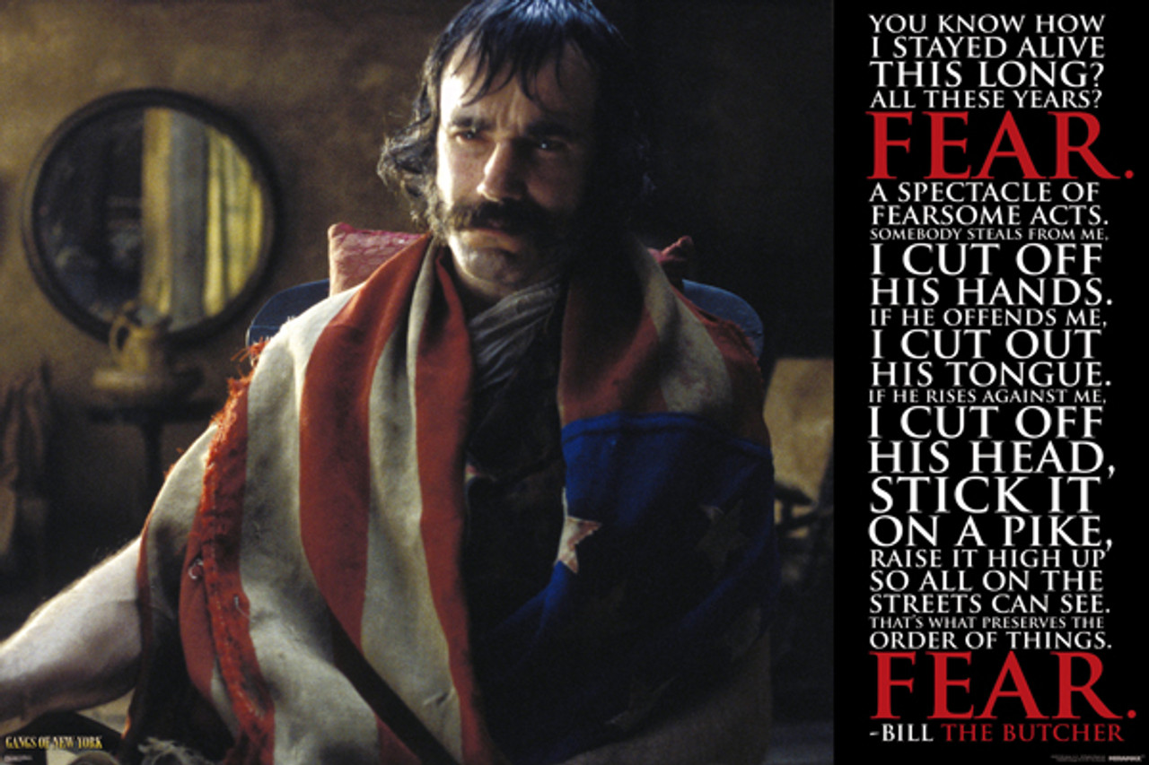 Gangs of New York the Butcher Quote Poster Poster Print # VARPYRPAS0463