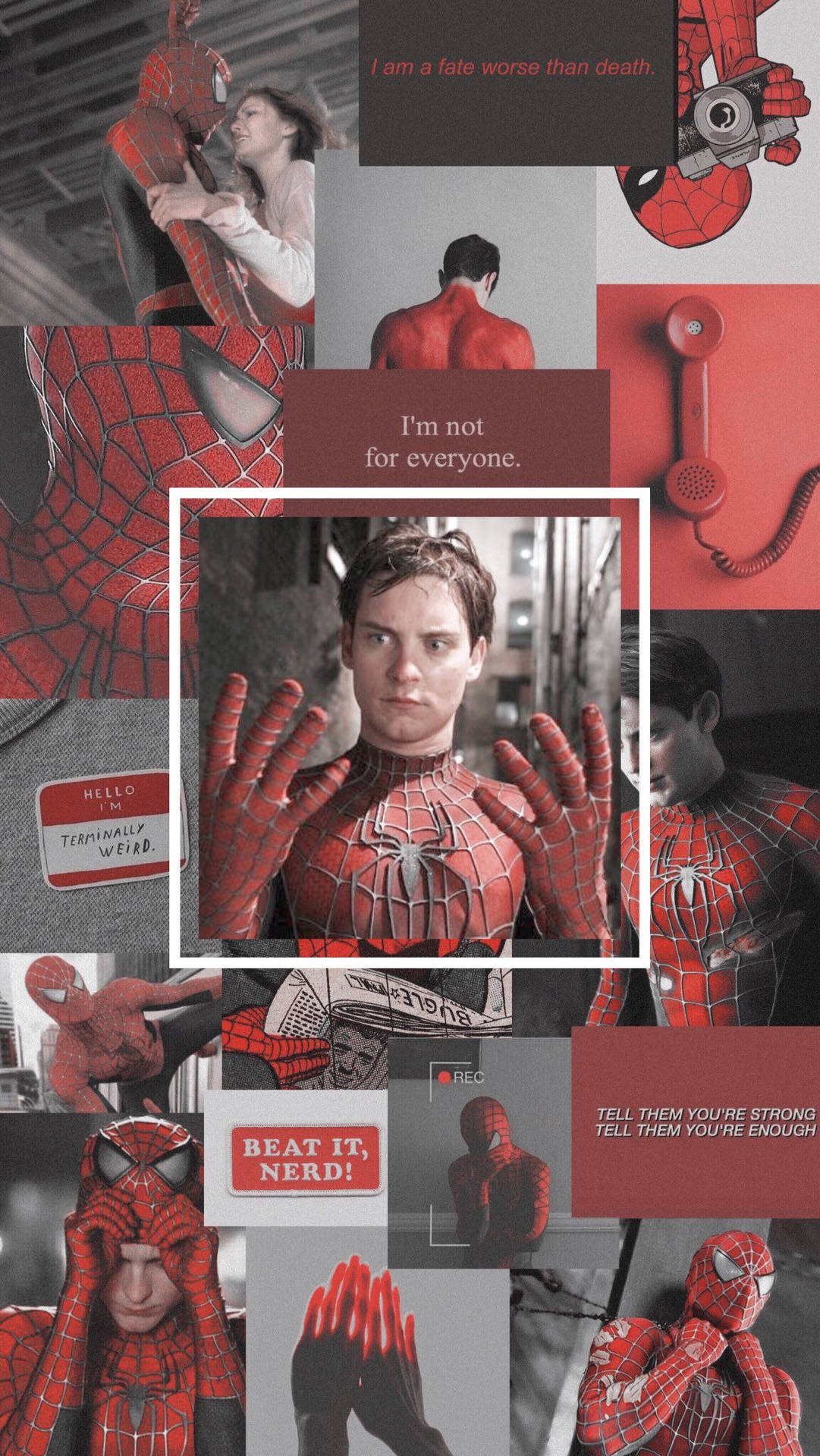 Download Tobey Maguire Photo Collage Wallpaper