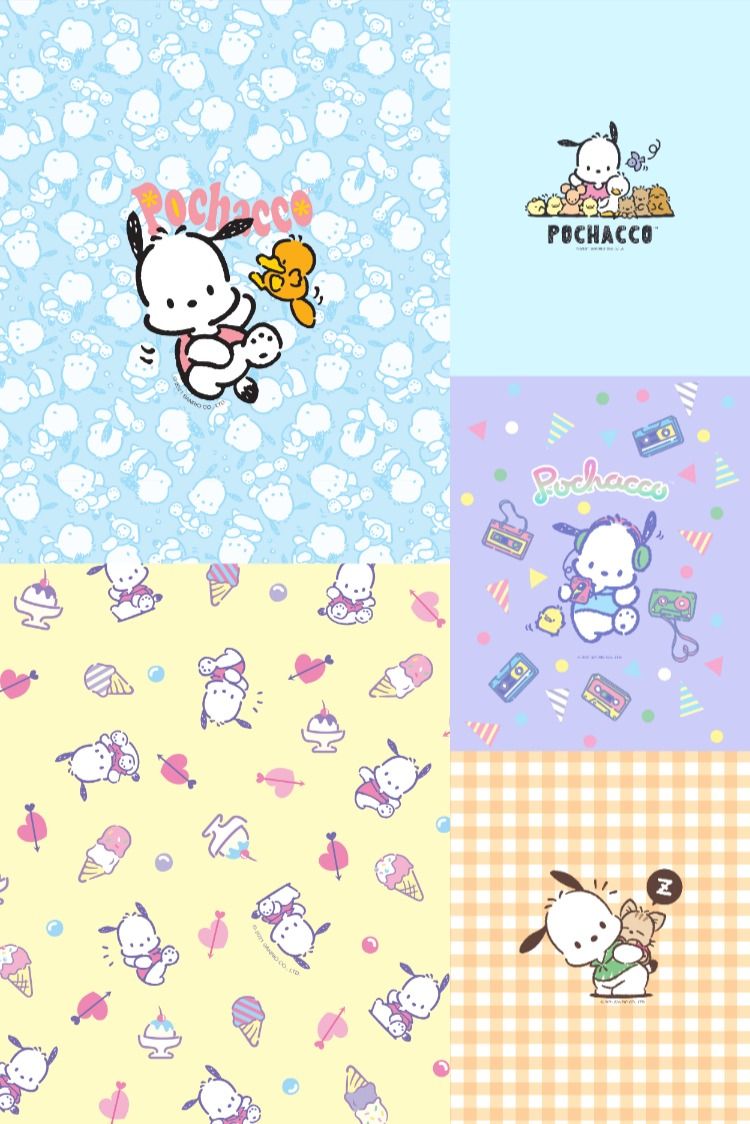 Pochacco Wallpaper. Hello kitty plush, Cute friends, Hello kitty