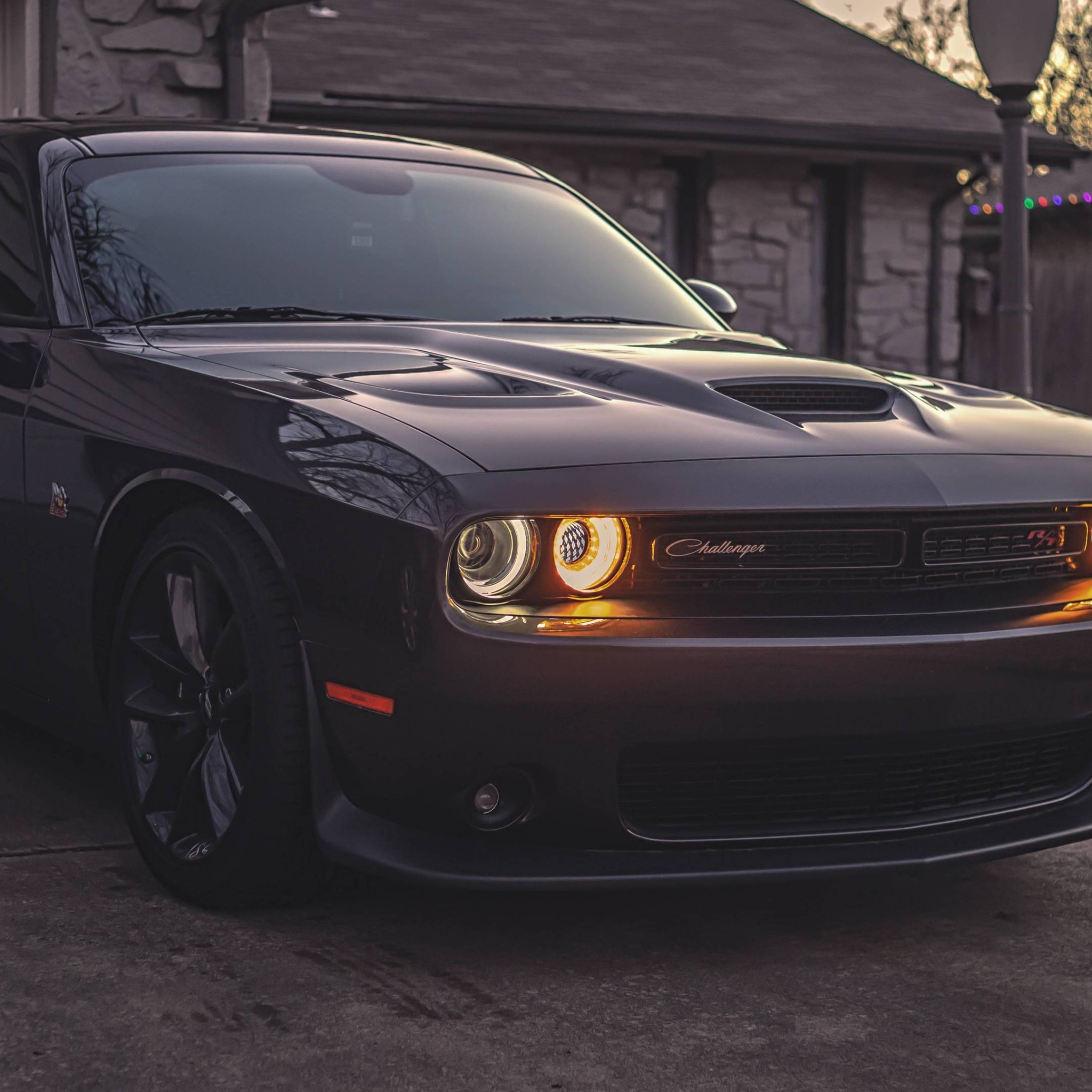 Wallpaper 4k Black Dodge Challenger 4k Wallpaper