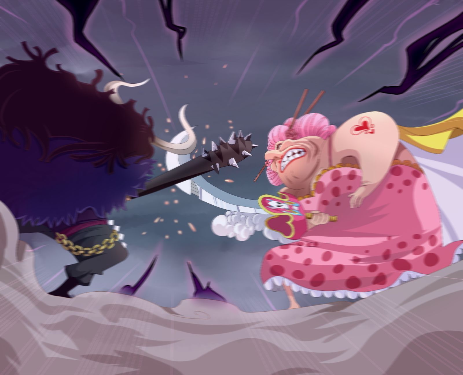 Kaido vs Big Mom (One Piece CH. 951) by FanaliShiro. Kaido one piece, One piece manga, Anime
