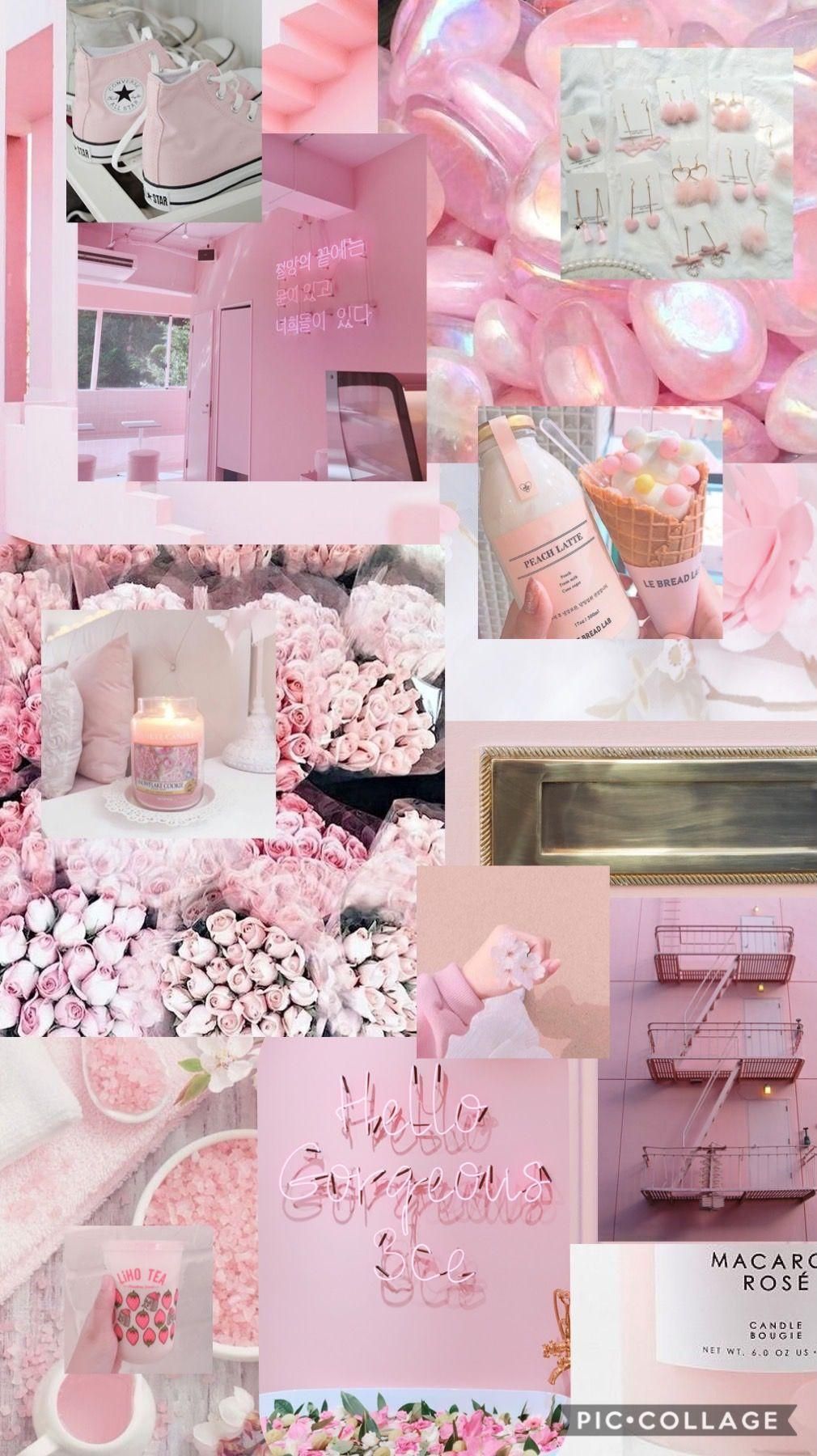 Light Pink Aesthetic Collage Wallpapers  Wallpaper Cave