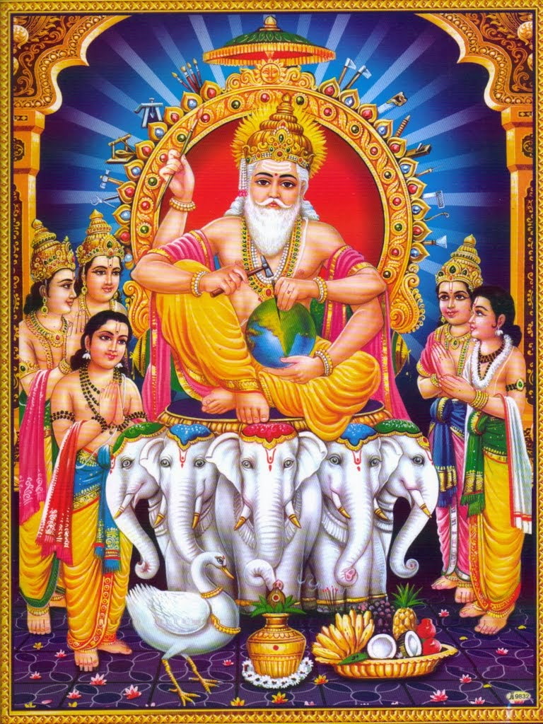 vishwakarma wallpaper, hindu temple, temple, place of worship, painting, art