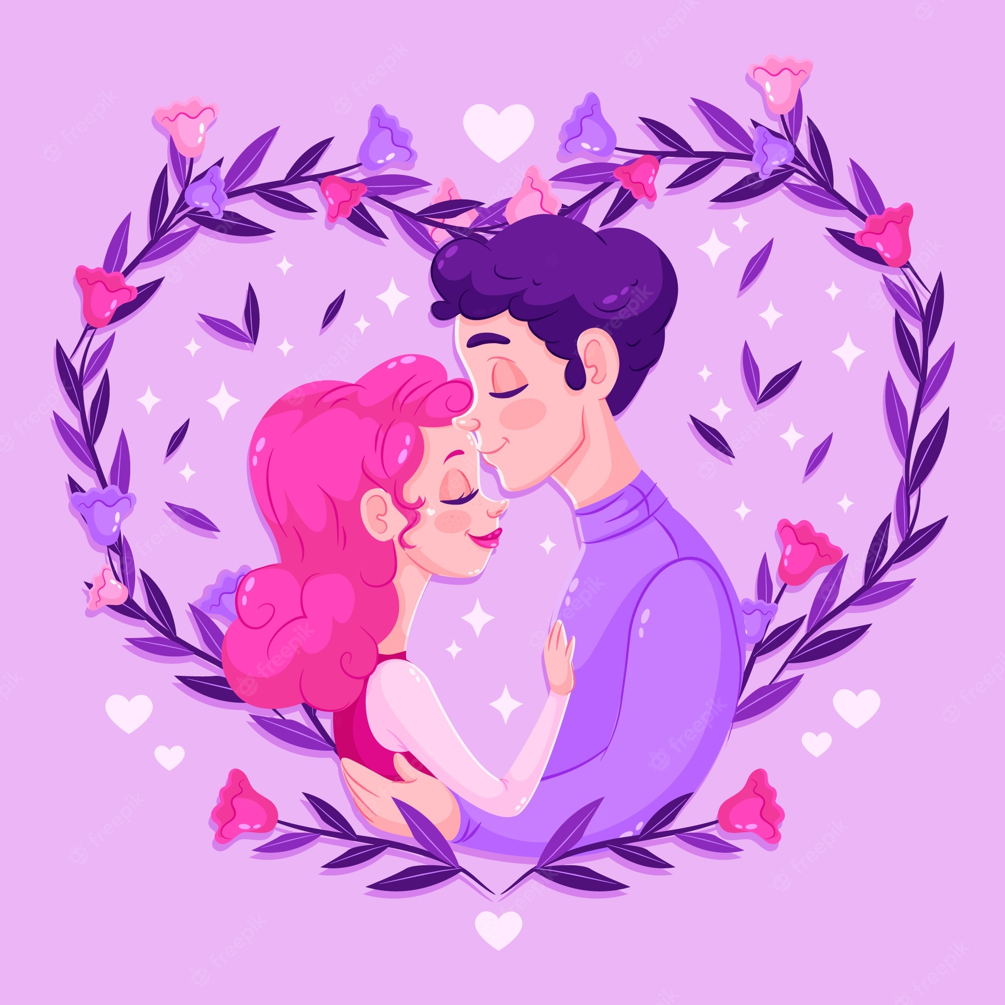 Aesthetic Couple Cartoon Wallpapers - Wallpaper Cave