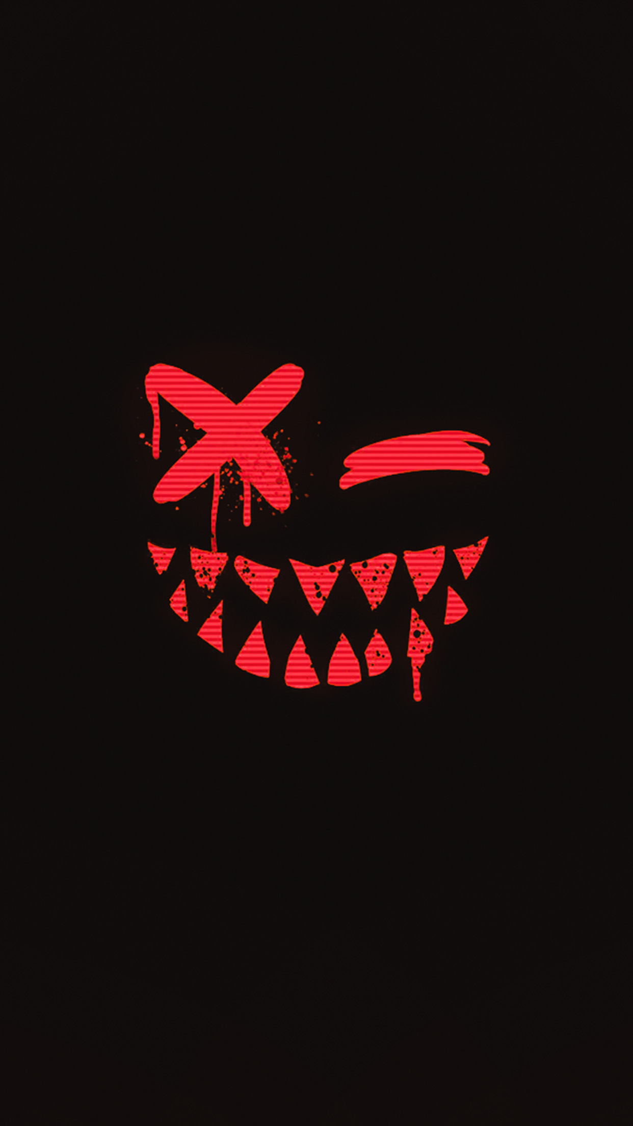 art smile dark horror face simple