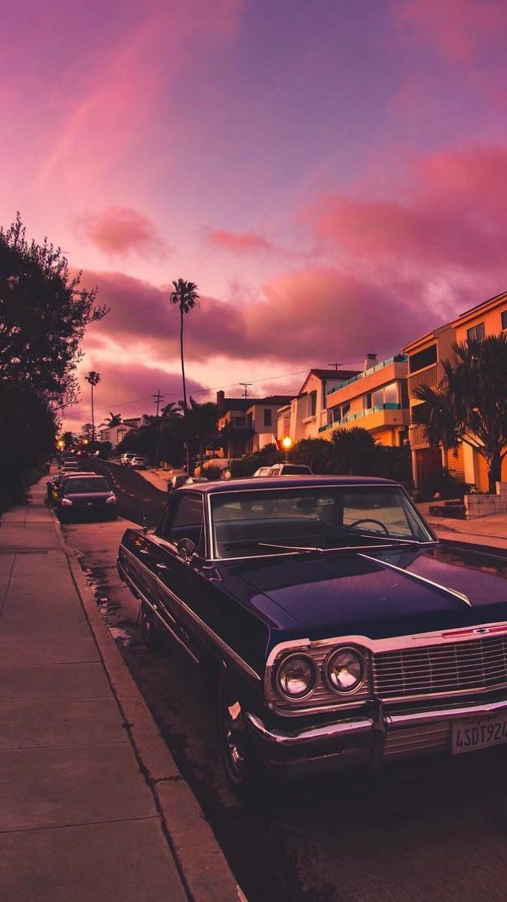 Lowrider. Sky aesthetic, Scenery wallpaper, Old sports cars