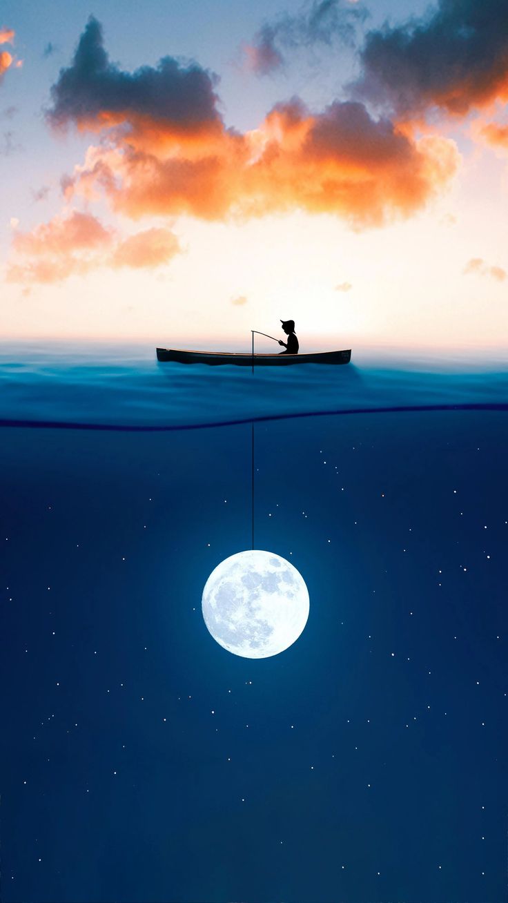 Fishing Dreams. Depth Effect Central. iPhone wallpaper rock, Art wallpaper iphone, Wallpaper