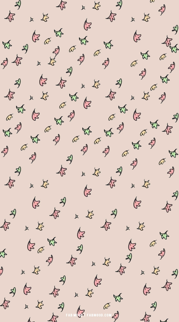 Heartstopper Leaves Wallpaper Ideas, Light Peach Background
