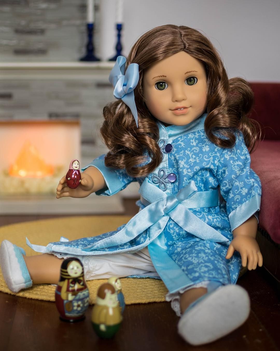 Emily on Instagram: “Rebecca relaxes with her dolls after another evening of H. American girl parties, American girl doll samantha, Historical american girl dolls