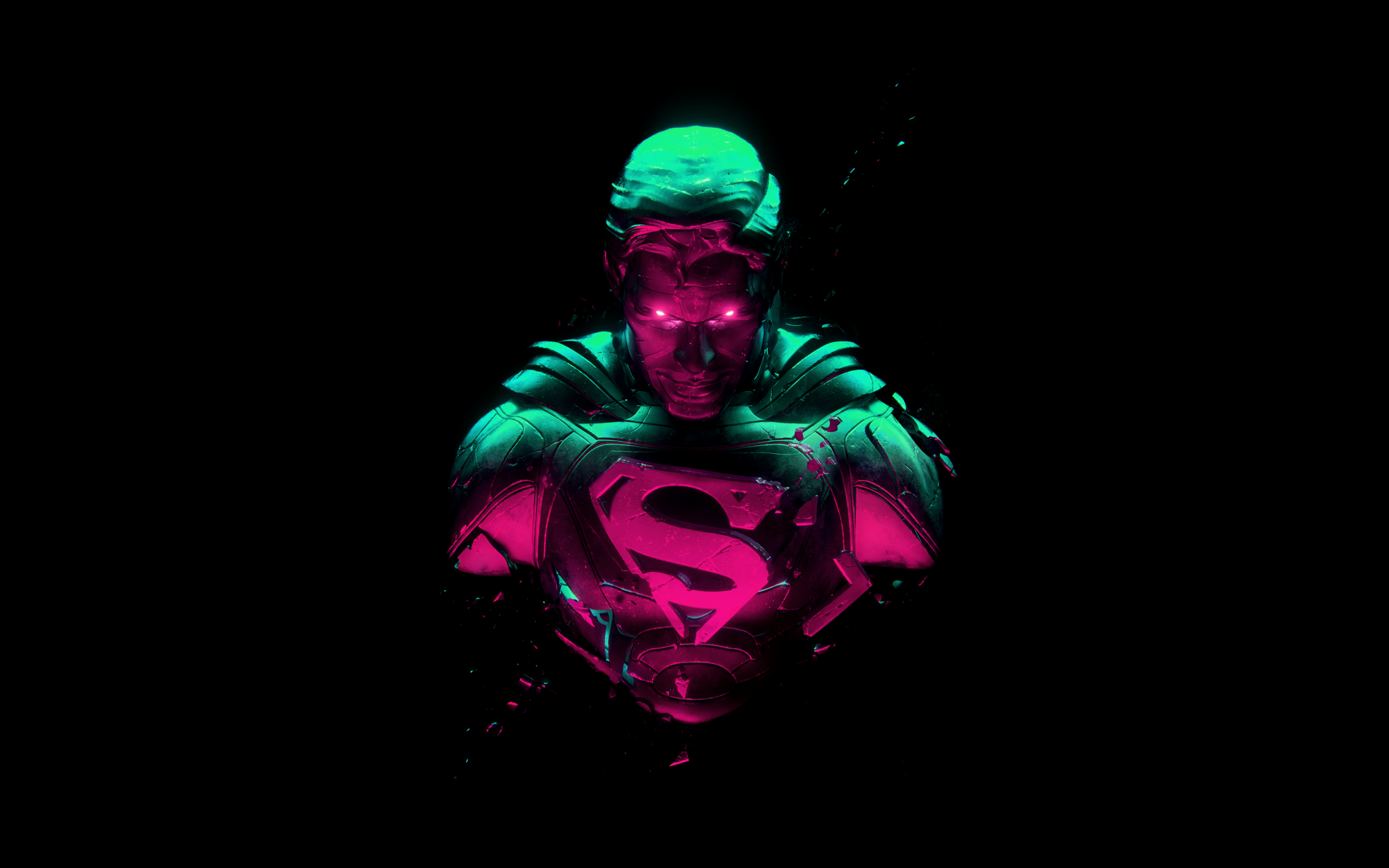 Superman Wallpaper 4K, Man of Steel, Black background, DC Comics, Graphics CGI