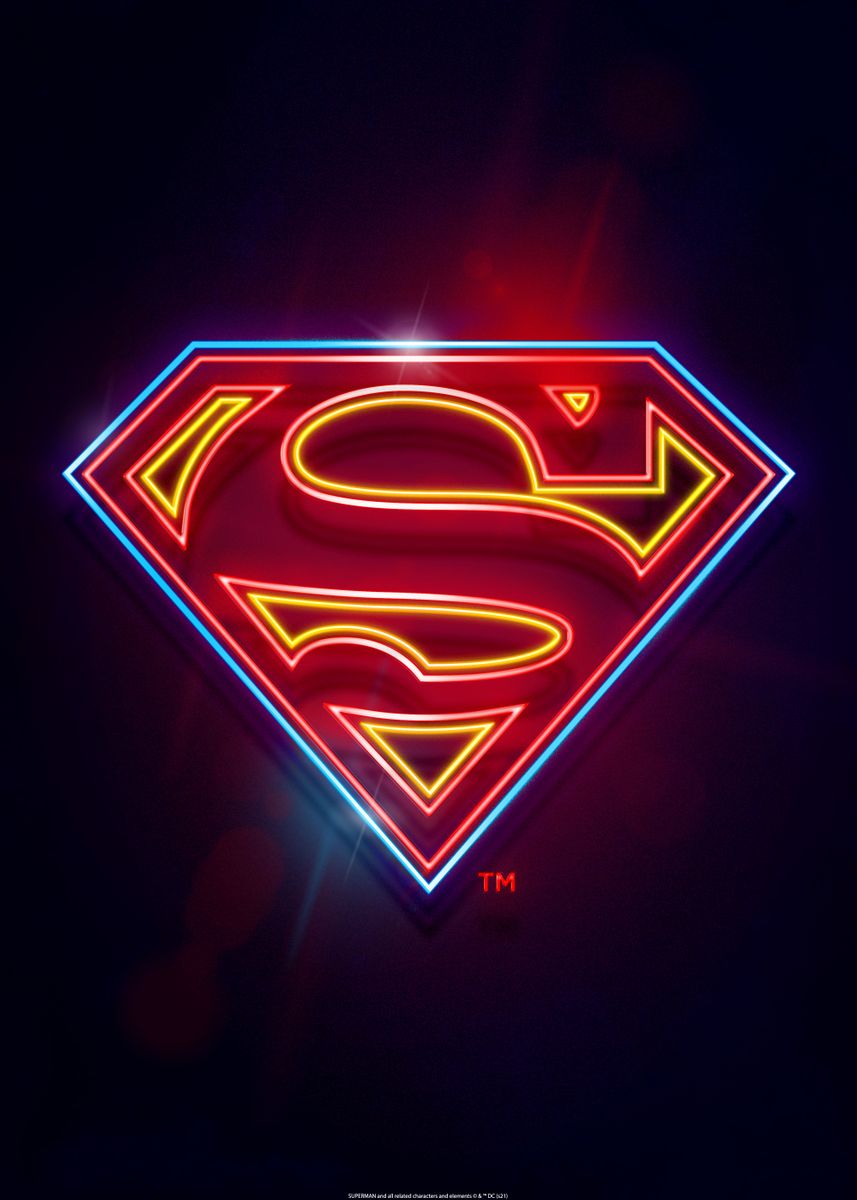 Superman Neon' Poster