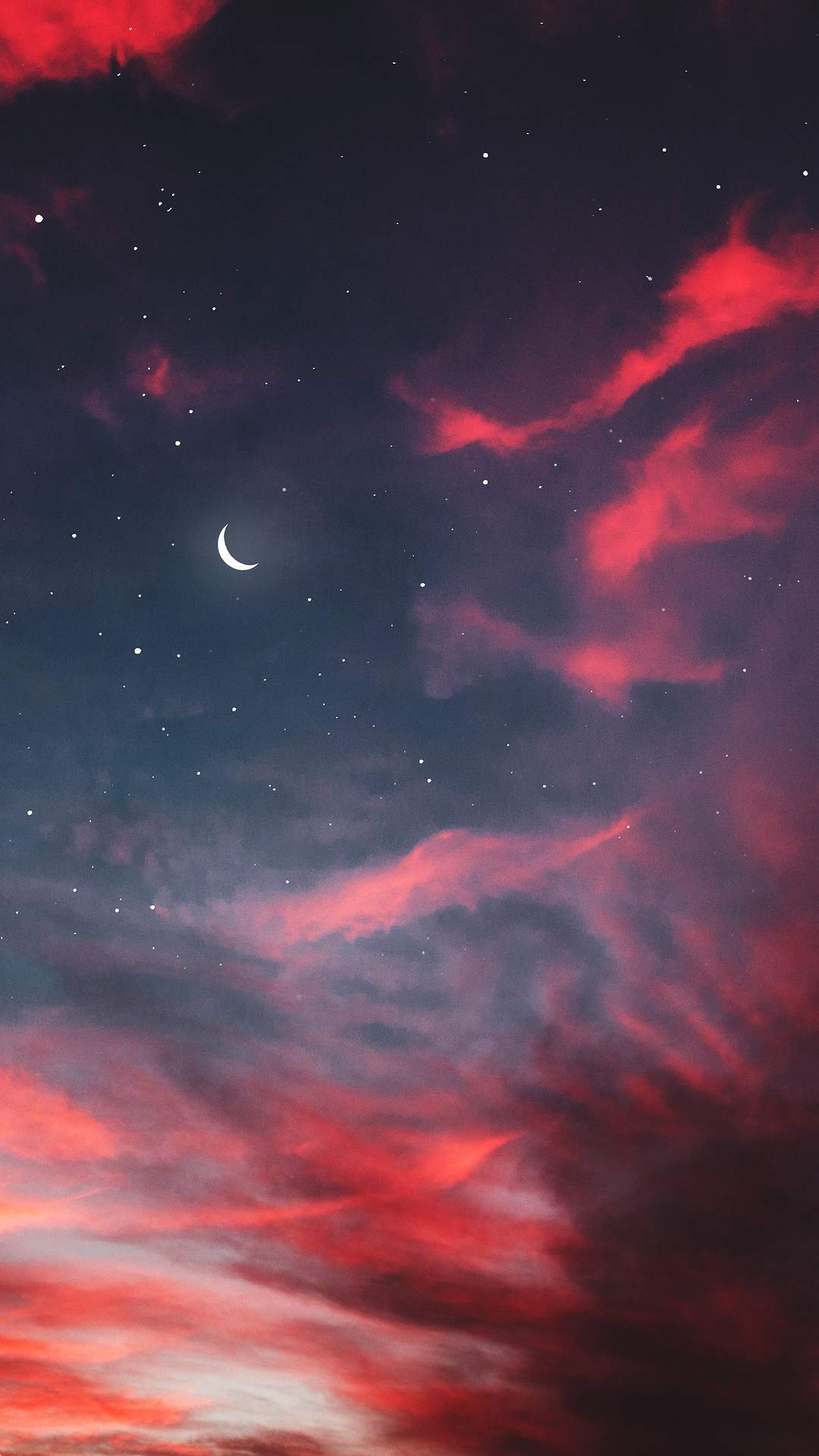 Twilight Moon Starry Sky Clouds IPhone Wallpaper Wallpaper, iPhone Wallpaper