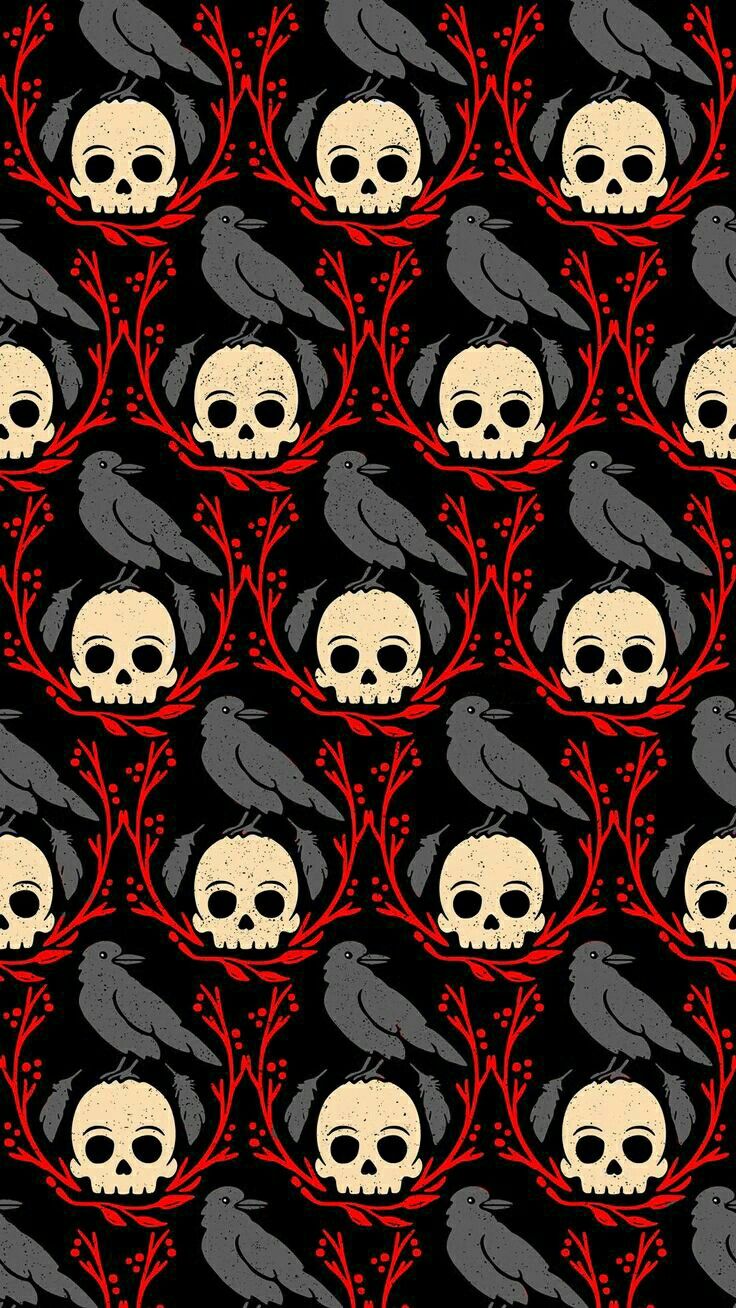 The perfect wallpaper design!! #skull. Skull wallpaper, Gothic wallpaper, Halloween wallpaper background