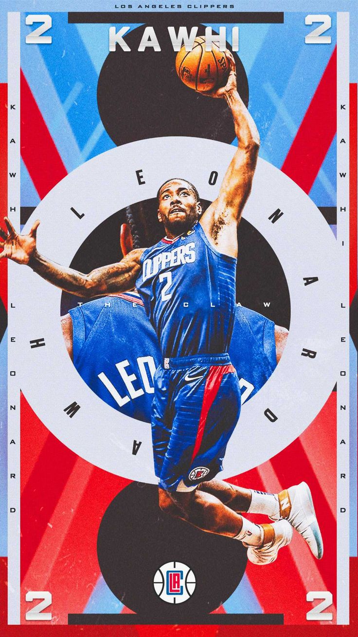Kawhi Leonard Wallpaper Discover more Basketball, Clippers, Kawhi Leonard, Los Angeles Clippers, NB. Sports design ideas, Basketball design, Sports graphic design