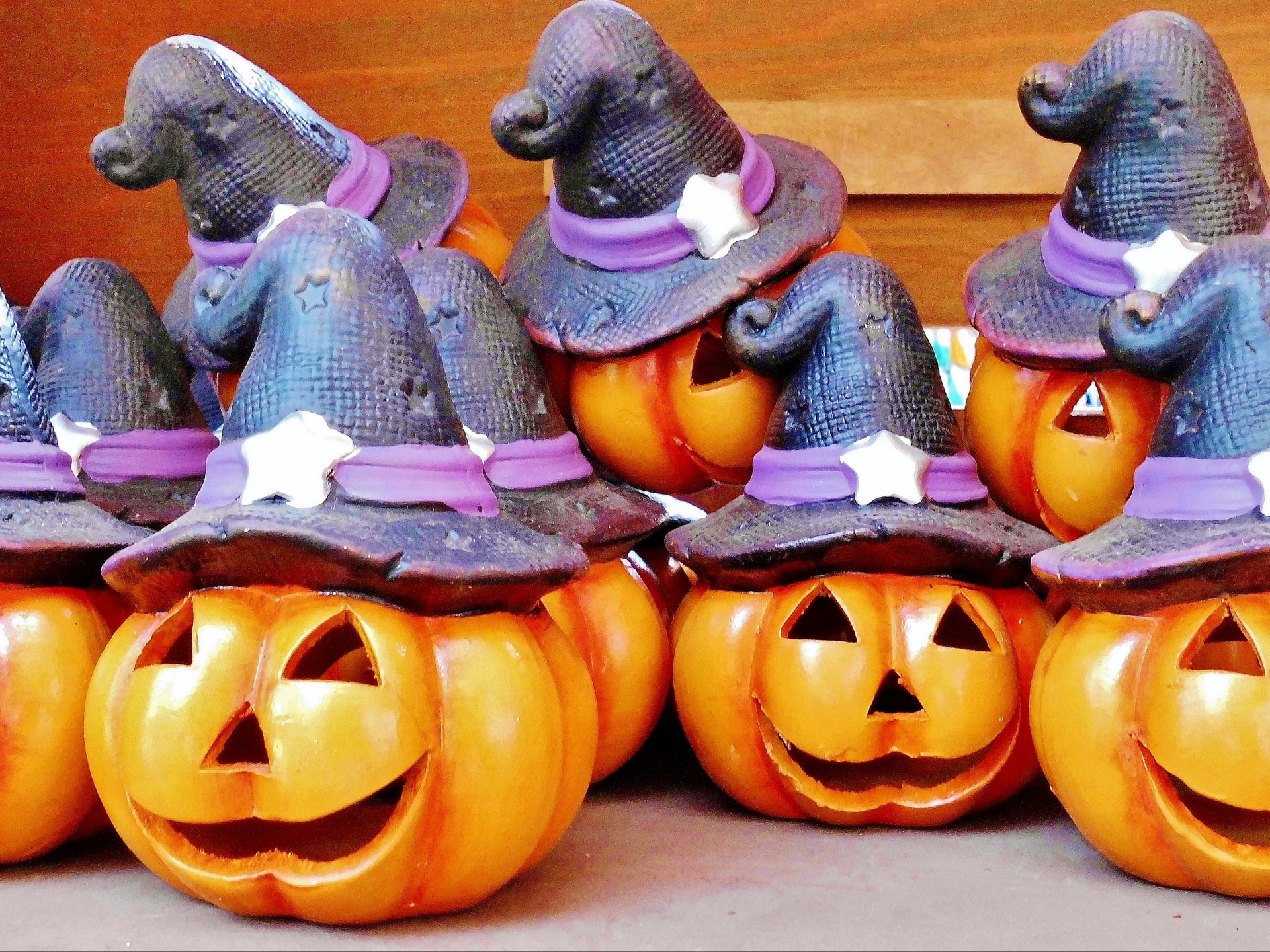 Wallpaper 4k halloween, pumpkin, hat 4k Wallpaper