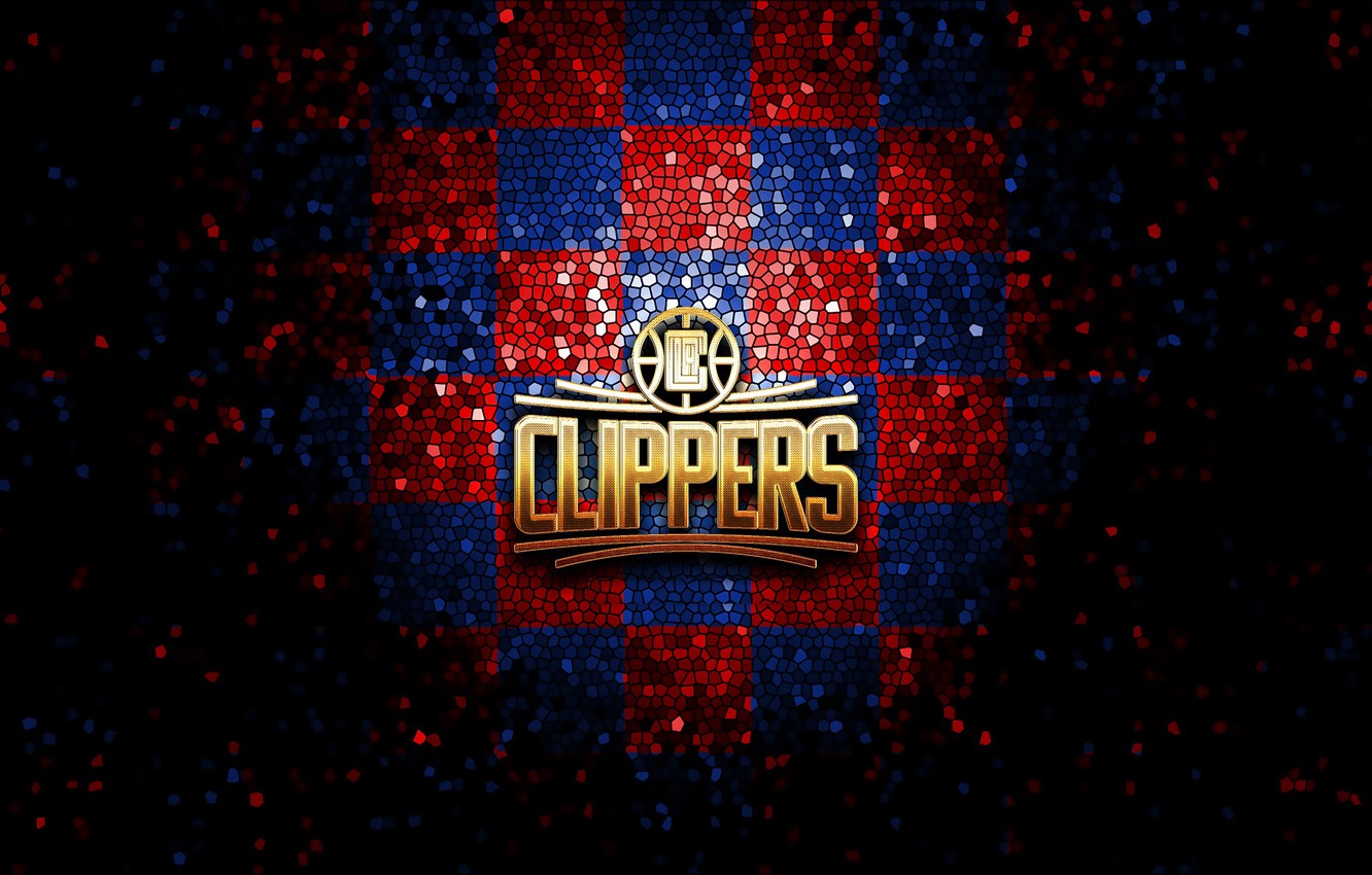 Wallpaper wallpaper, sport, logo, basketball, NBA, Los Angeles Clippers, glitter, checkered image for desktop, section спорт